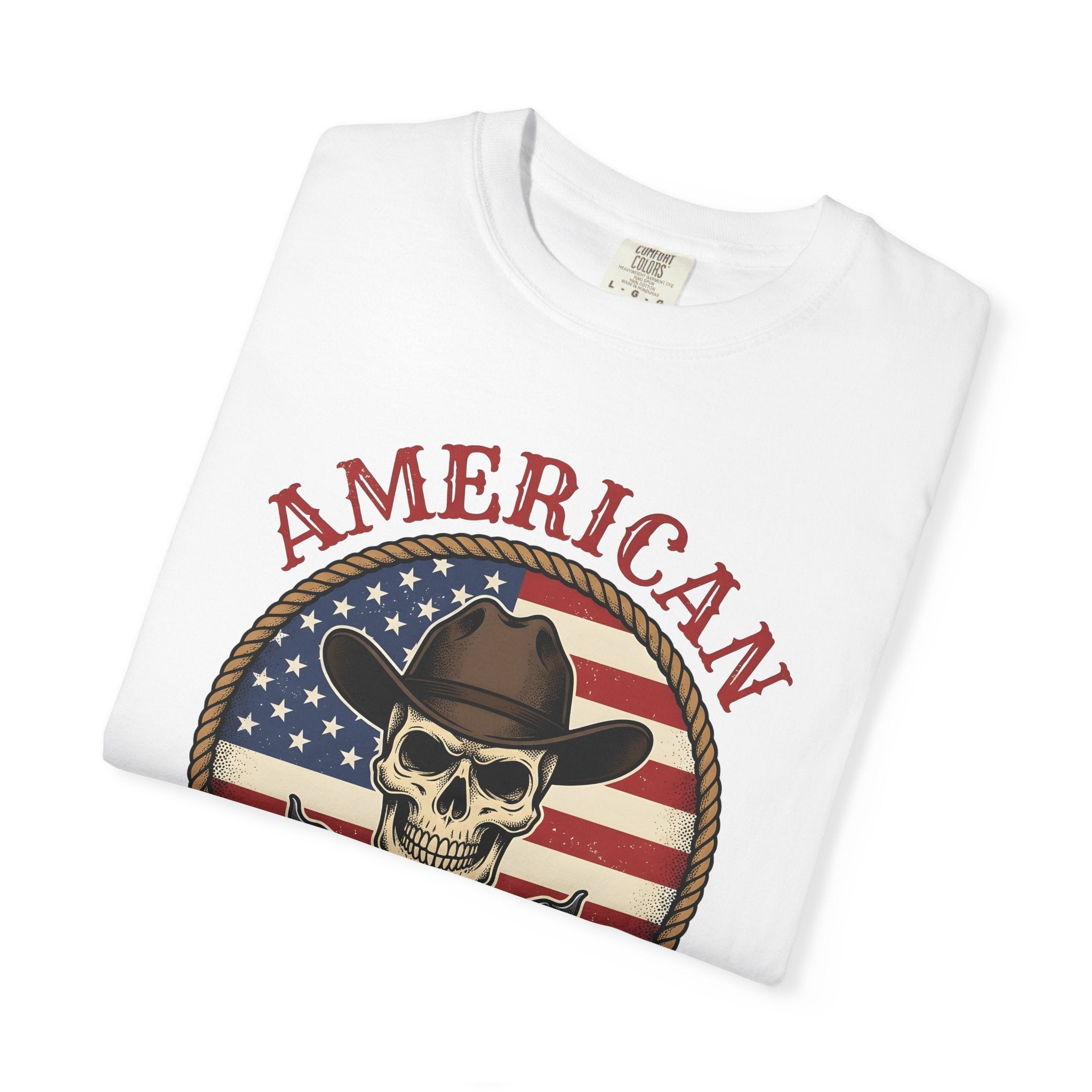 Western Skull Shirt America Cowboy Gift Women Antique Tee Skull T-Shirt American Fan Vintage Tshirt Rodeo Graphic Classic Gun Tshirt