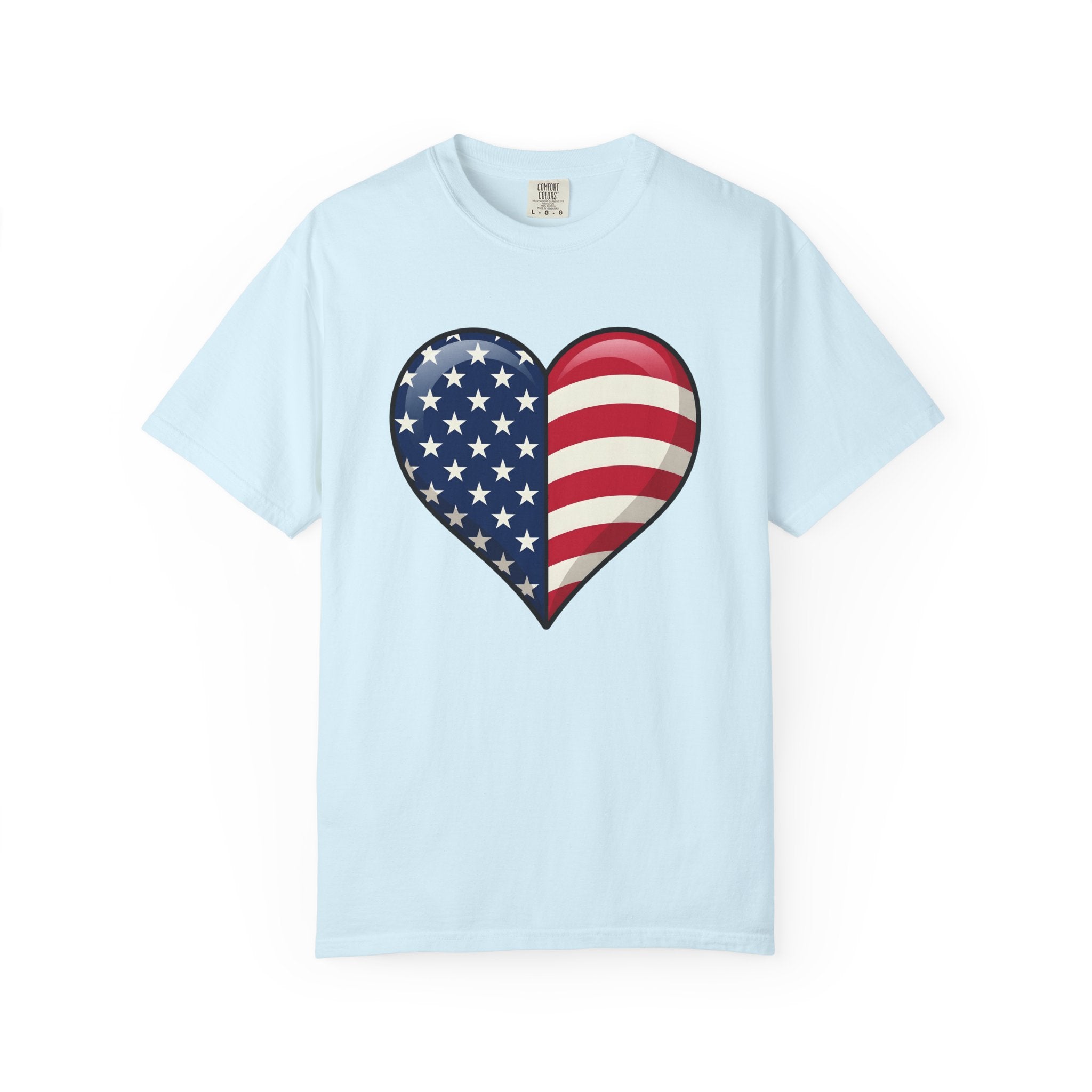 American Heart Shirt 4th Of July Usa Gift Women Graphic Tee Heart T-Shirt Fireworks Fan Patriotic Tshirt American Design Contemporary Star