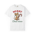 Rodent Candy Cane Shirt Christmas Wildlife Gift Women Comic Tee Mouse T-Shirt Xmas Fan Cartoon Tshirt Wildlife Graphic Sketch Ivy Tshirt