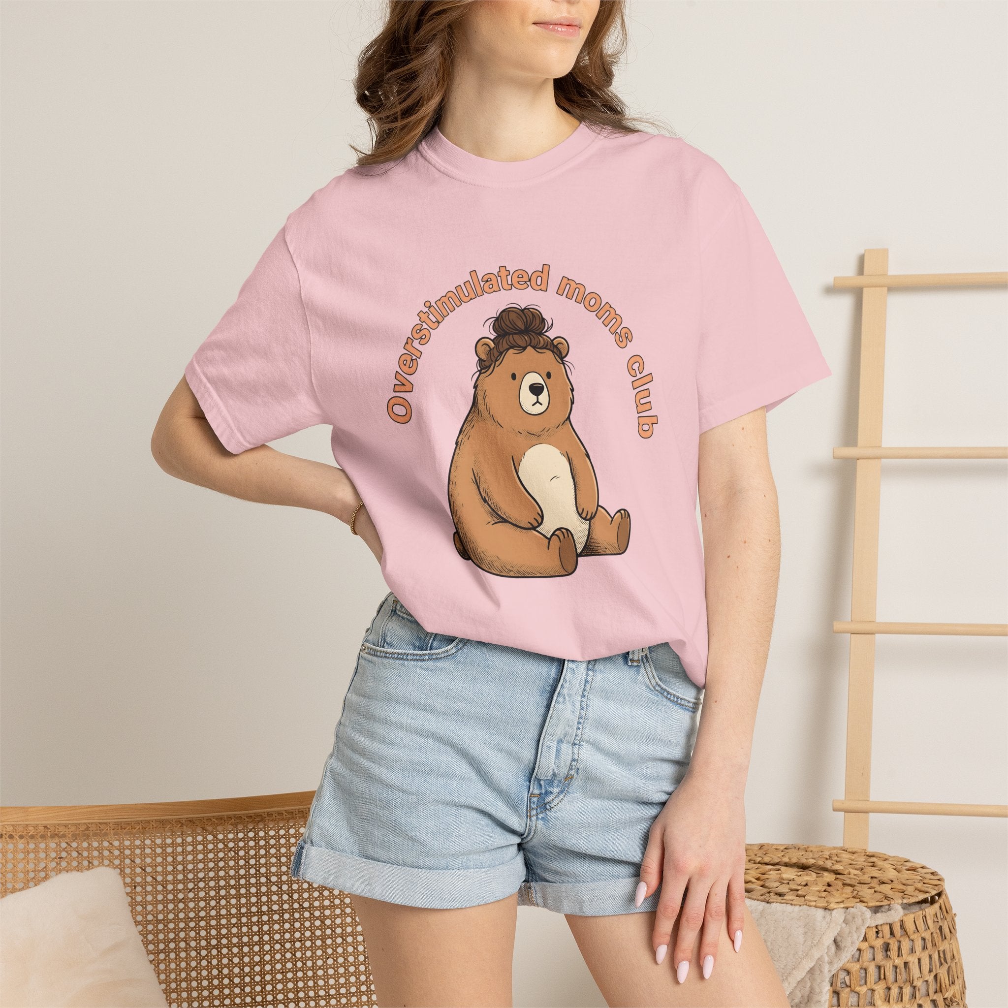 Bear Mom Shirt Moms Family Gift Women Cute Tee Mama Bear T-Shirt Mom Fan Mother Tshirt Clan Graphic Hand Drawn Topknot Tshirt