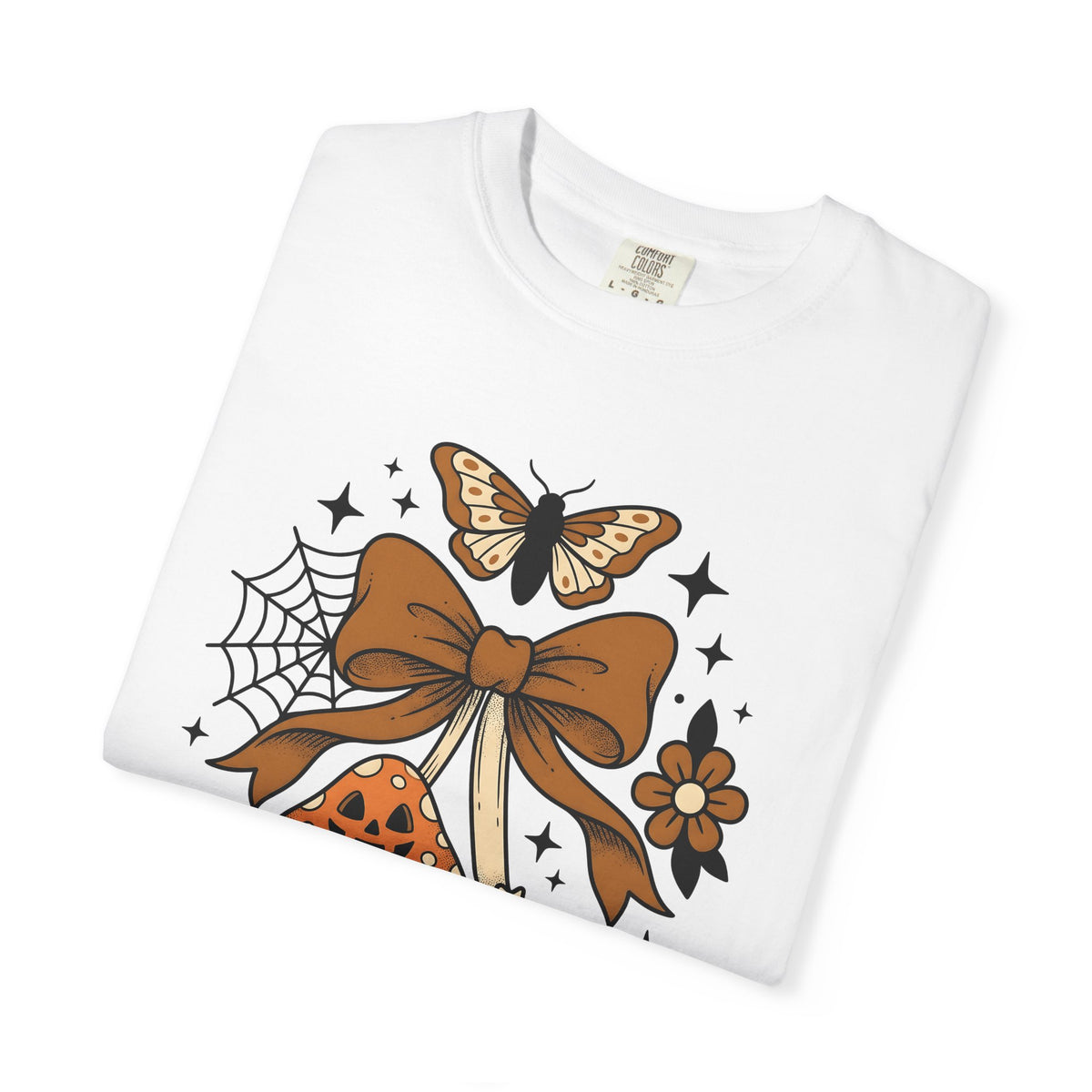 Jack O Lantern Fungi Shirt Halloween Dark Decor Unisex Gift Ink Tee Fungal Art