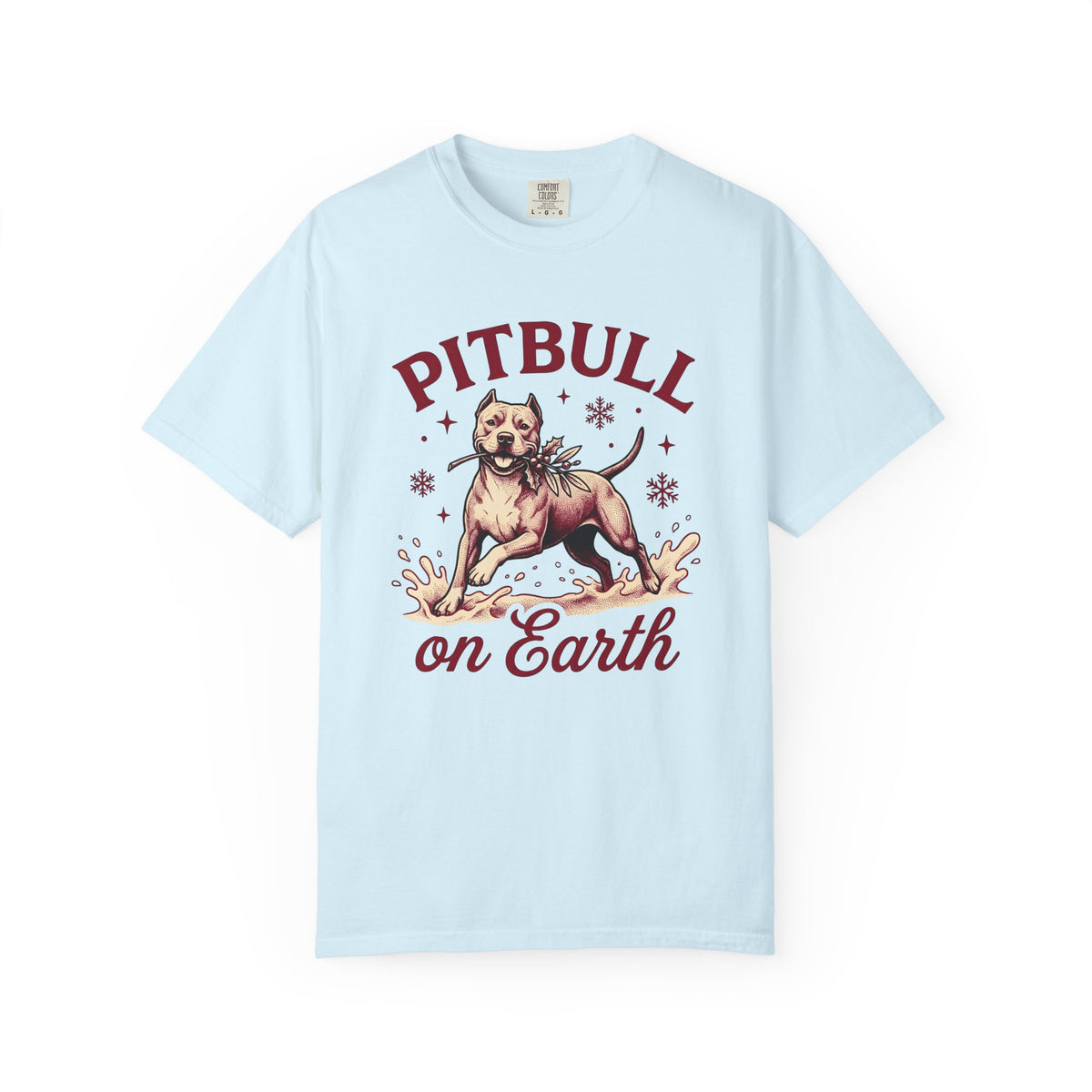Pitbull Snowflake Vintage T-Shirt – Christmas Dog Lover Design, Unisex Graphic Tee