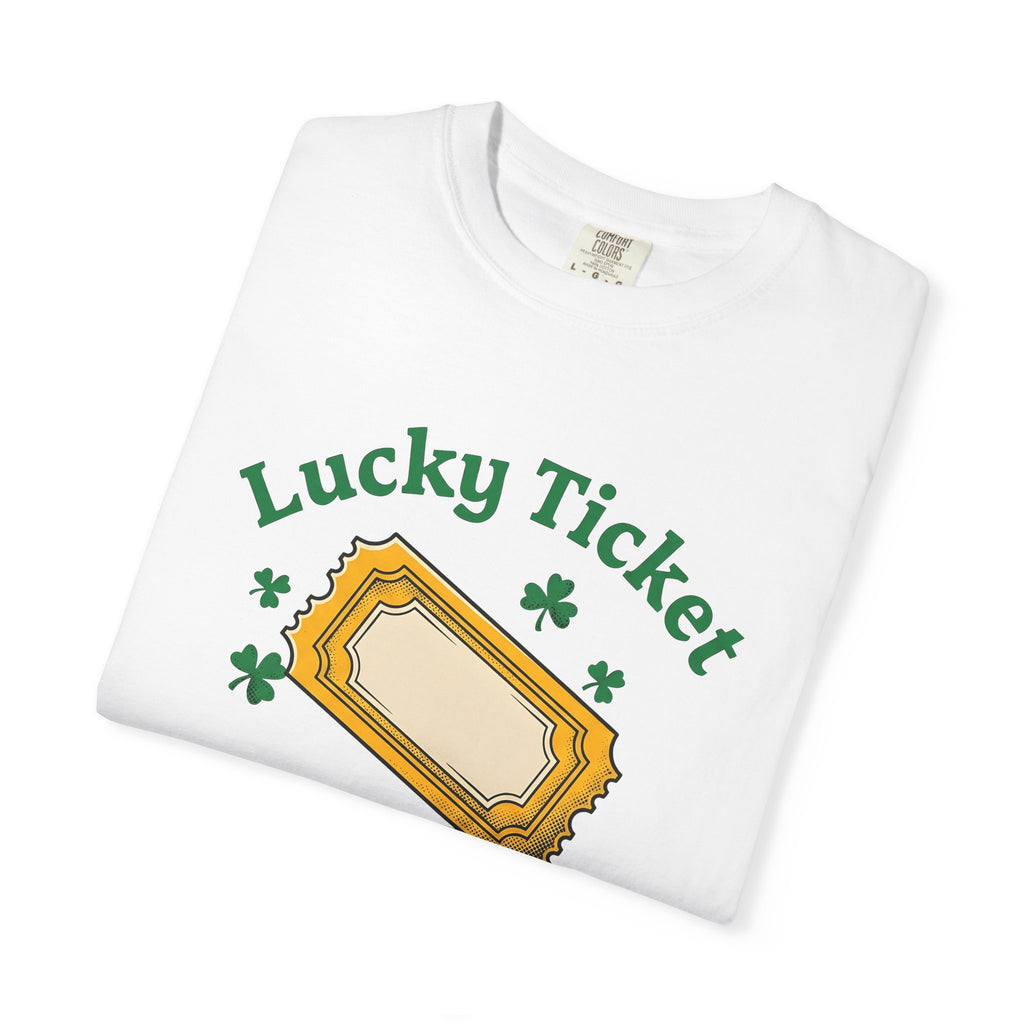 Lottery Ticket Shirt St Patrick's Day Fortune Gift Women Rustic Tee Raffle T-Shirt Irish Fan Lucky Tshirt Prosperity Graphic Antique Clover