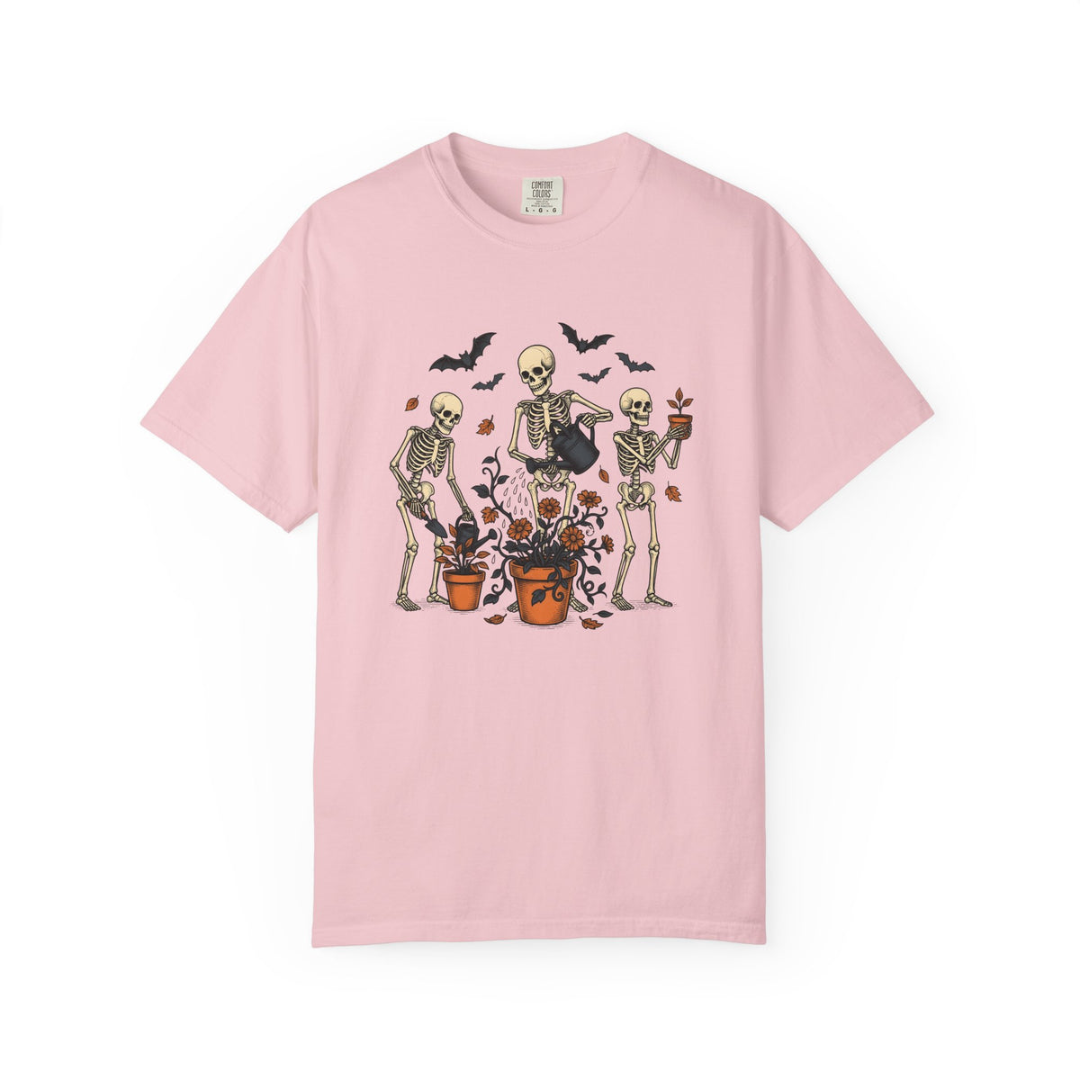 Skeleton Gardening Shirt Halloween Macabre Unisex Gift Old School Tee Gardener