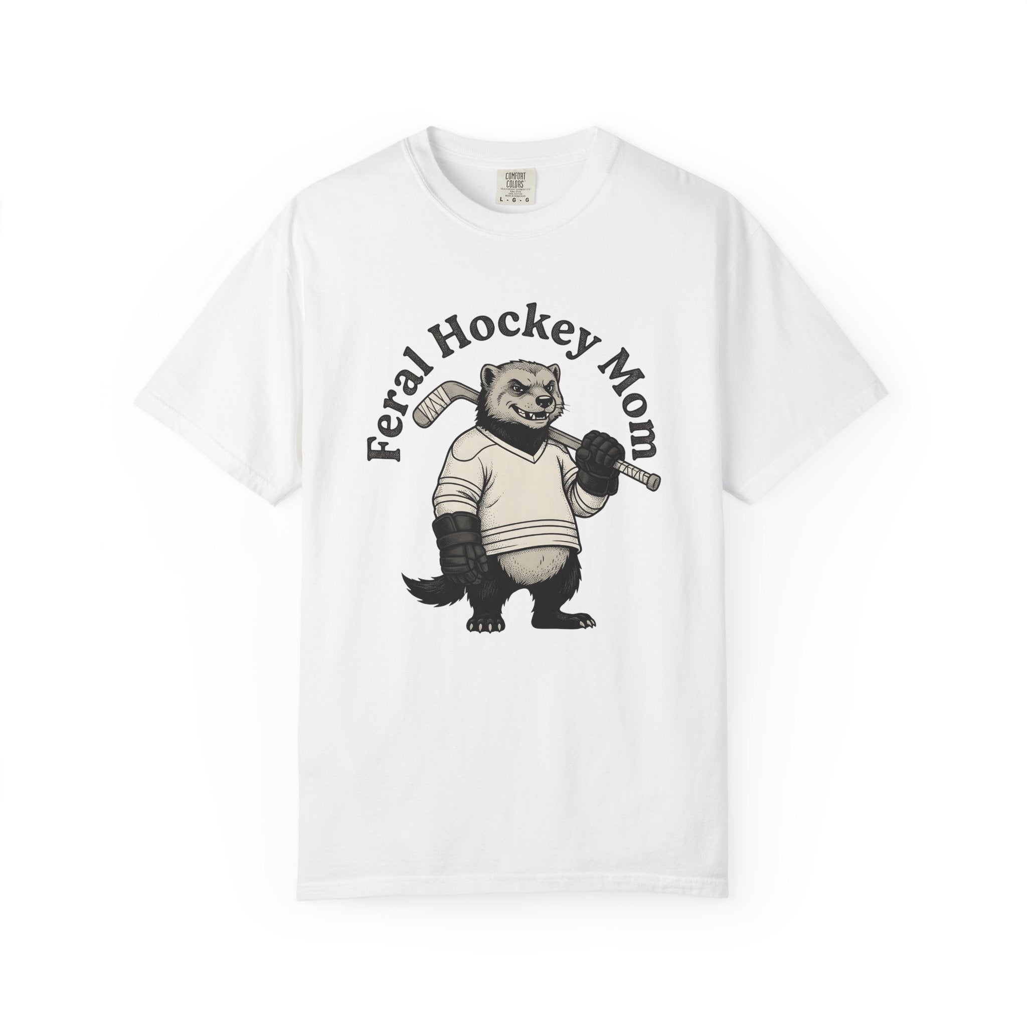 Wolverine Hockey Shirt Moms Games Gift Women Distressed Tee Hockey T-Shirt Mom Fan Vintage Tshirt Gaming Graphic Doodle Hockey Stick Tshirt