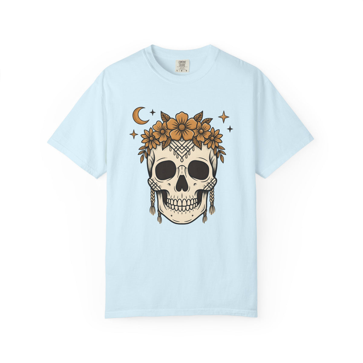 Skeleton Floral Shirt Halloween Macabre Unisex Gift Flash Tee Skull Flower