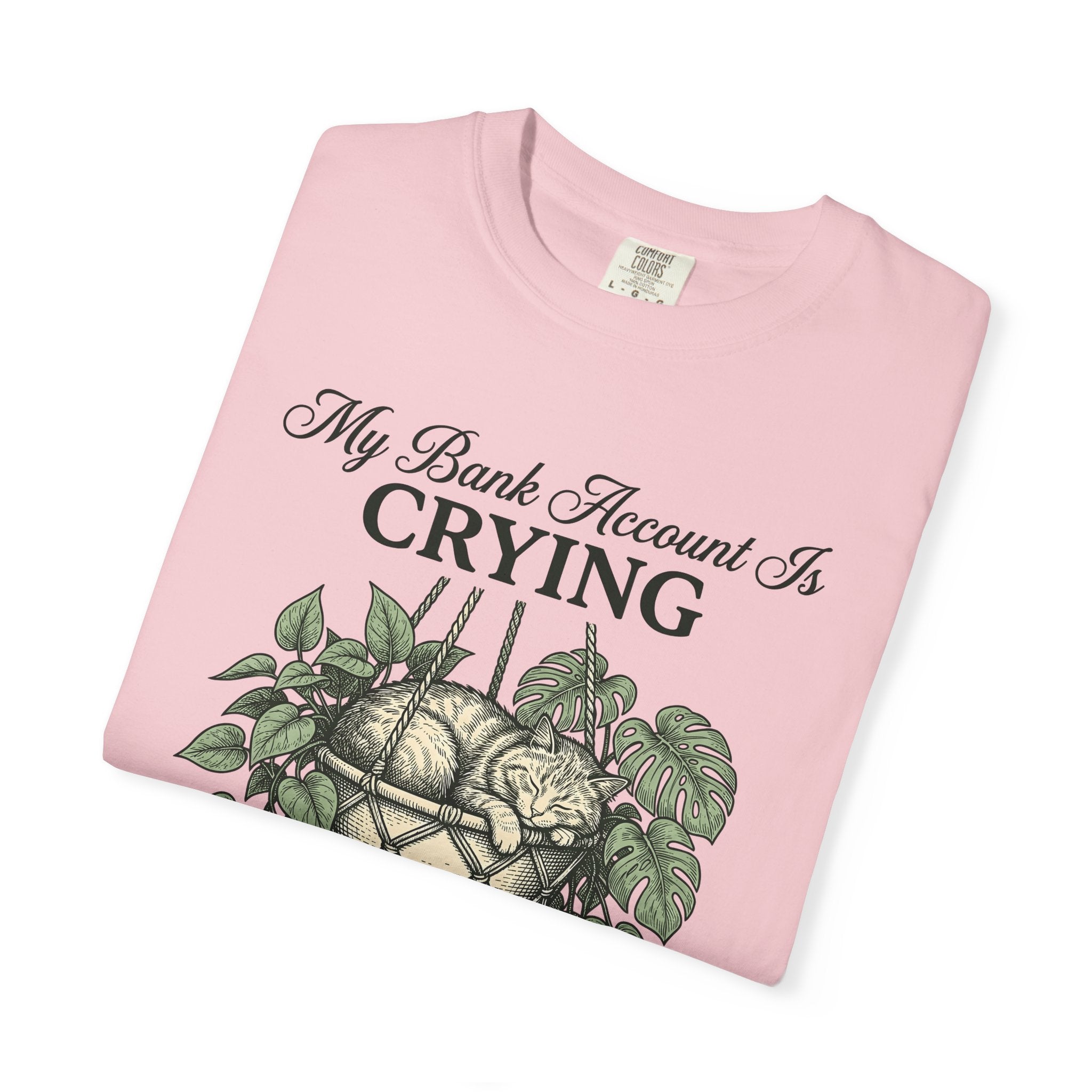 Cat Plant Shirt Cat Gardening Gift Women Botanical Tee Feline T-Shirt Cat Fan Floral Tshirt Gardening Design Vintage Hanging Basket Tshirt