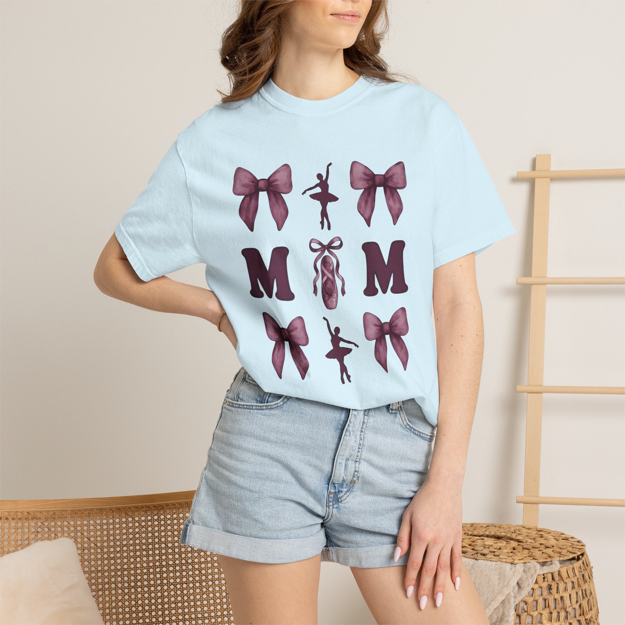 Ballet Dancer Shirt Moms Performance Gift Women Painted Tee Dancer T-Shirt Mom Enthusiast Illustrated Design Show Graphic Tie Tshirt