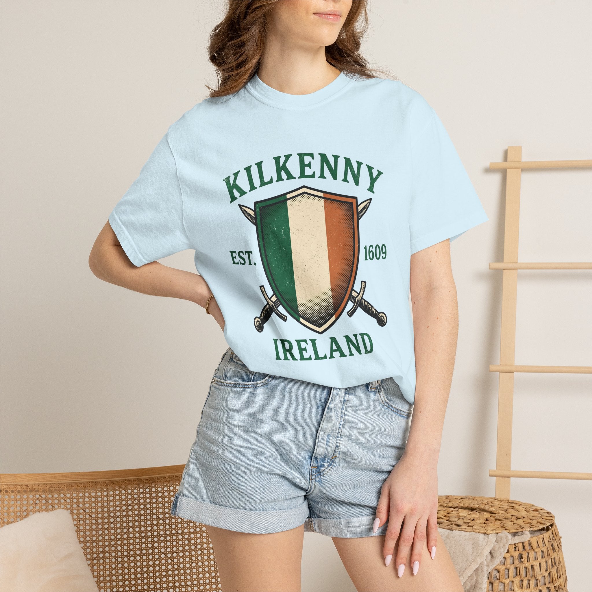 Irish Coat Shield Shirt St Patrick's Day Lineage Gift Women Hand Drawn Tee Crest T-Shirt Heritage Enthusiast Heraldic Tshirt Family Graphic