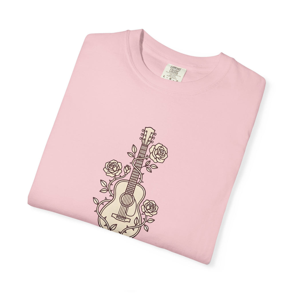 Acoustic Roses Shirt Cowgirl Ranch Gift Women Indie Tee Floral T-Shirt Rodeo Fan Bohemian Tshirt Farm Graphic Aged Petal Tshirt