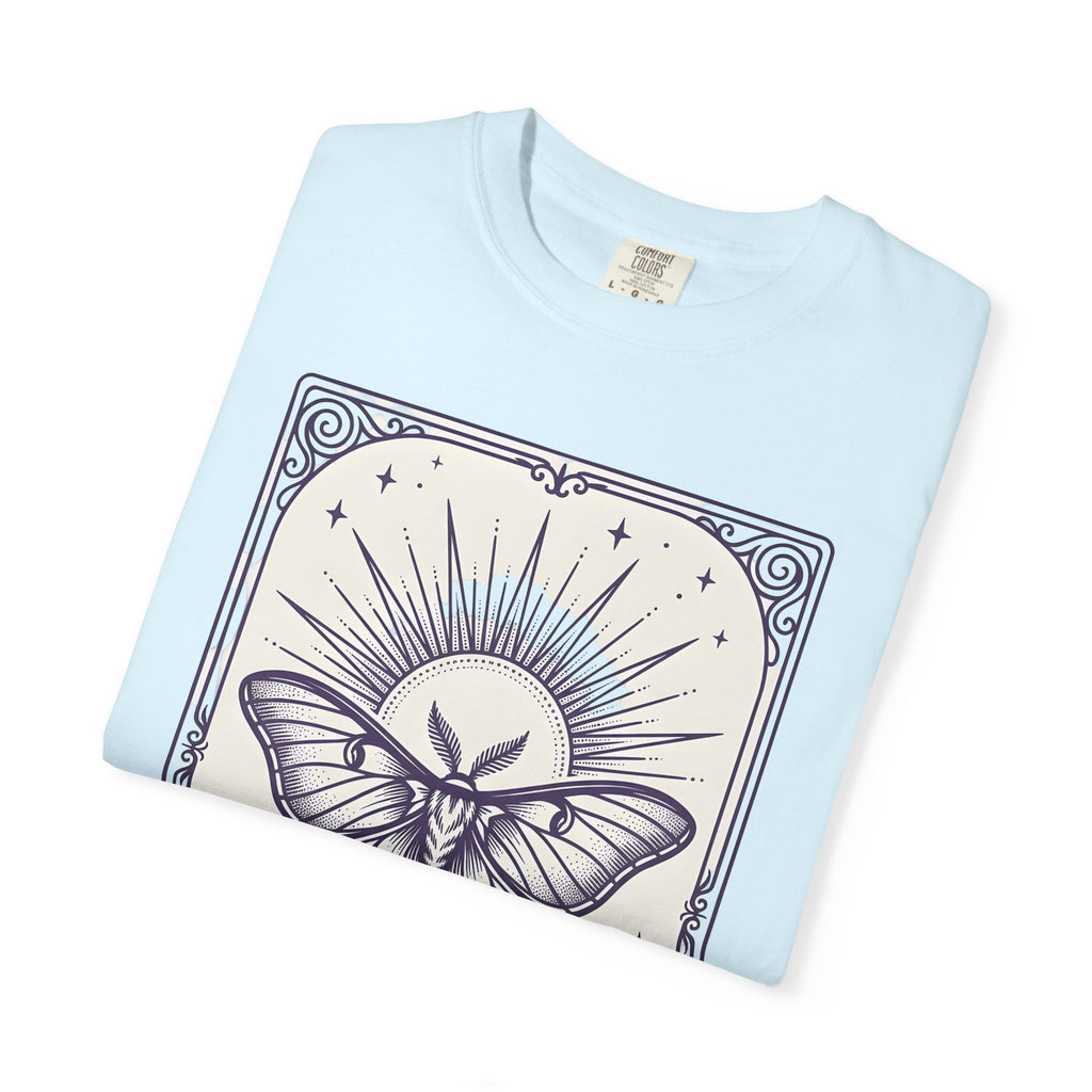 Luna Moth Sun Shirt Boho Chic Magic Gift Women Outline Tee Moon Moth T-Shirt Hippie Fan Minimalist Tshirt Mystical Graphic Retro Star Tshirt