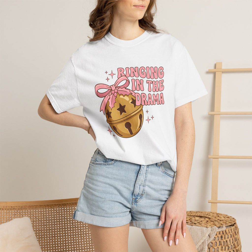 Merry Bell Shirt Christmas Comedy Gift Women Caricature Tee Jingle Bell T-Shirt Xmas Fan Cartoon Tshirt Humor Graphic Old School Knot Tshirt