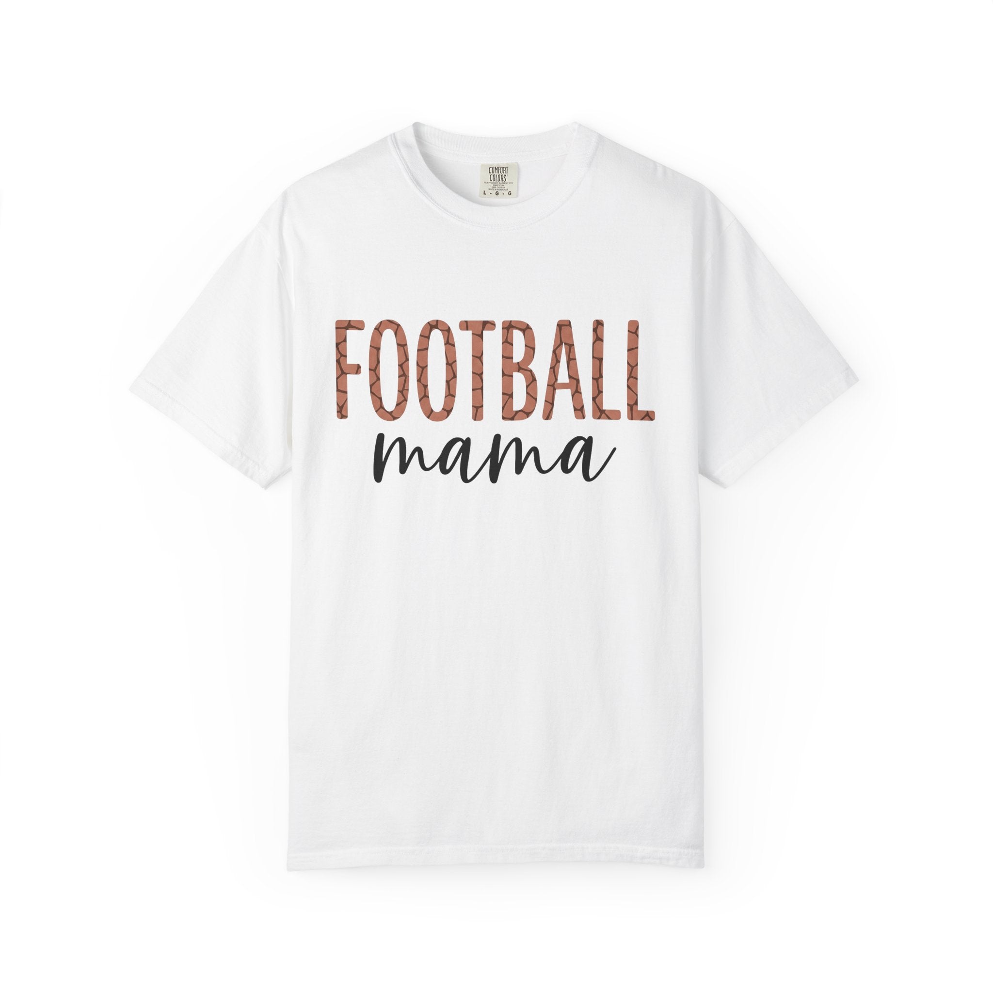 Football Lettering Shirt Moms Athletics Gift Women Chunky Tee Typography T-Shirt Mom Fan Bold Tshirt Sports Graphic Simple Game Theme Tshirt