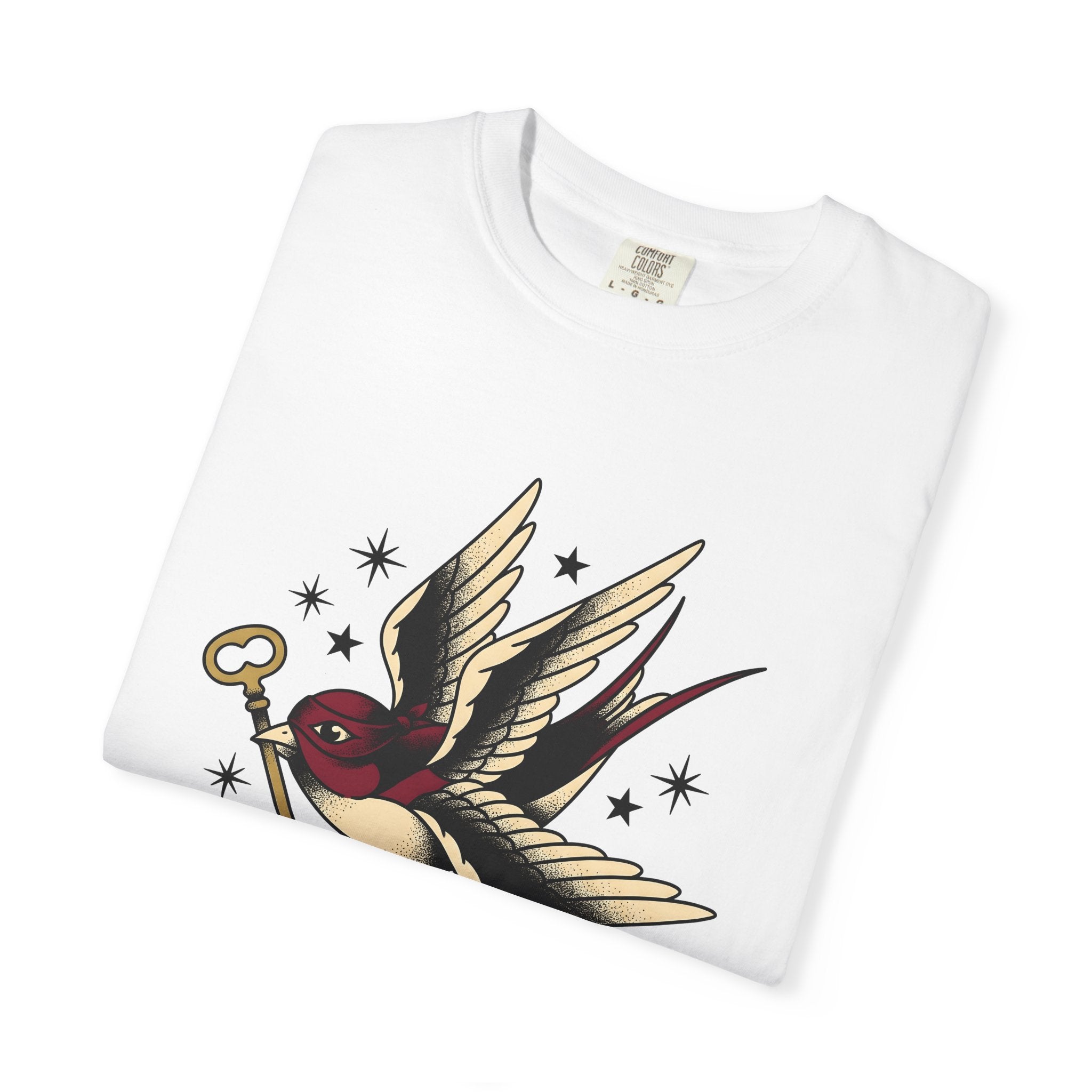 Swallow Shirt St. Valentines Day Romance Gift Women Old School Tee Barn Swallow T-Shirt Valentine Fan Vintage Tshirt Love Graphic Retro Lock