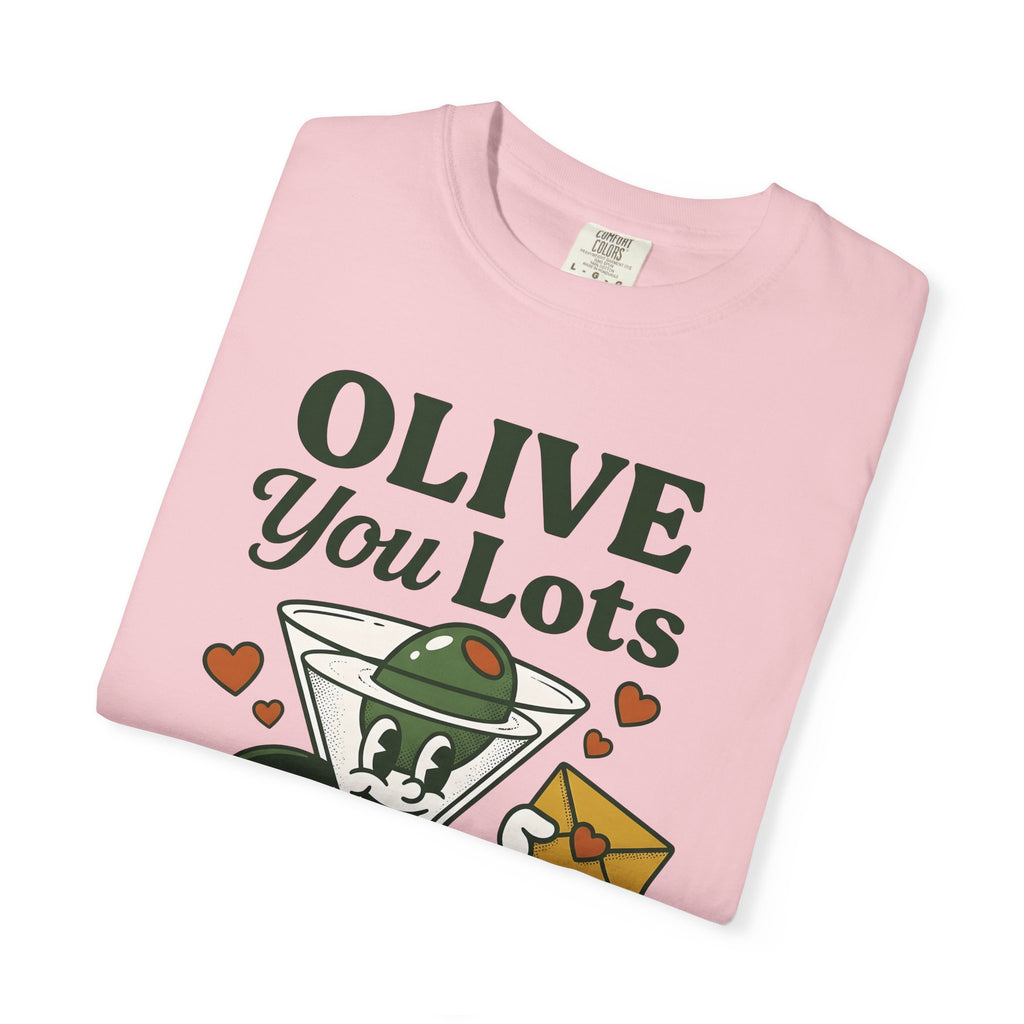 Olive Cocktail Glass Shirt Funny Cocktail Gift Women Cartoon Tee Martini Glass T-Shirt Humor Fan Comic Tshirt Cocktail Graphic Retro Hearts