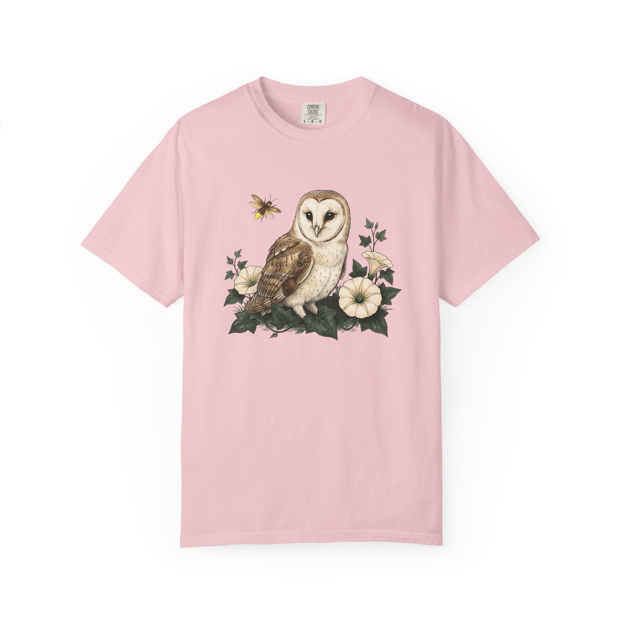 Barn Owl Shirt Cottagecore Nature Gift Women Botanical Tee Owl T-Shirt Homesteader Fan Floral Tshirt Environmental Graphic Vintage Morning