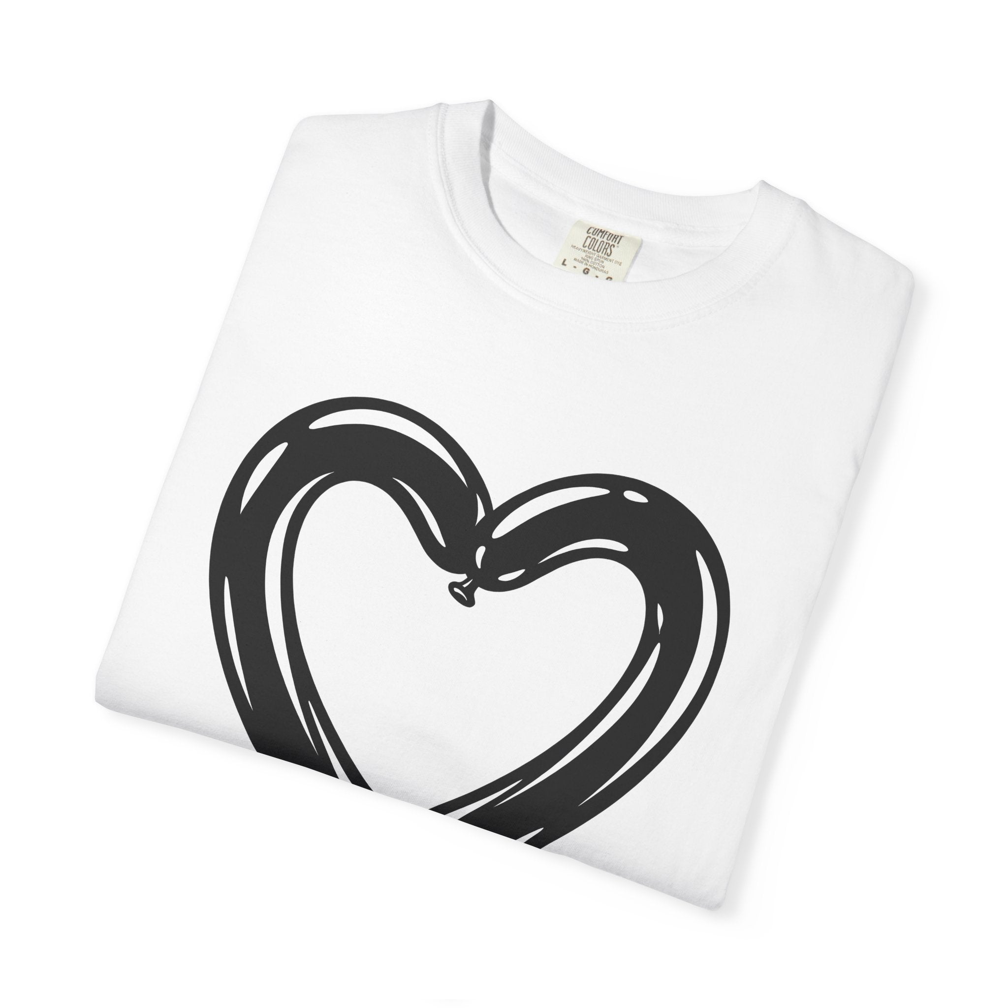 Balloon Heart Shirt Love Valentines Gift Women Flat Design Tee Heart Balloon T-Shirt Romance Fan Minimalist Tshirt Cupid Graphic Clean Heart