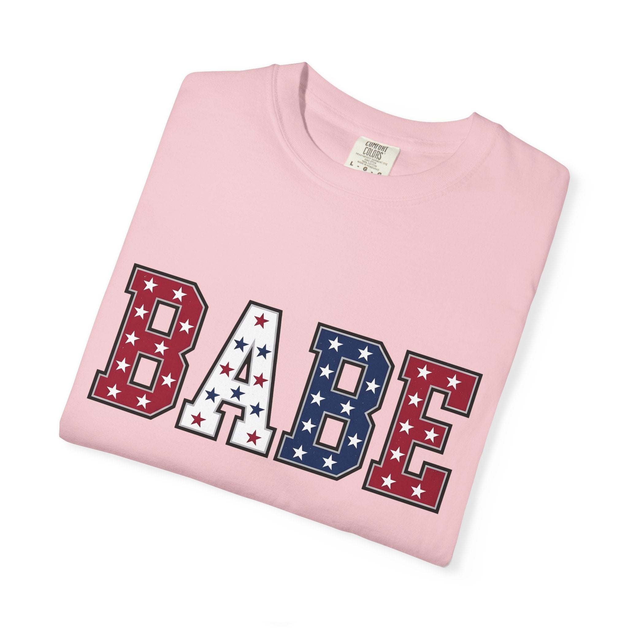 Varsity Star Font Shirt America/4th Of July Liberty Gift Women Thick Tee Block Letter T-Shirt Patriot Fan Bold Typography Tshirt Freedom