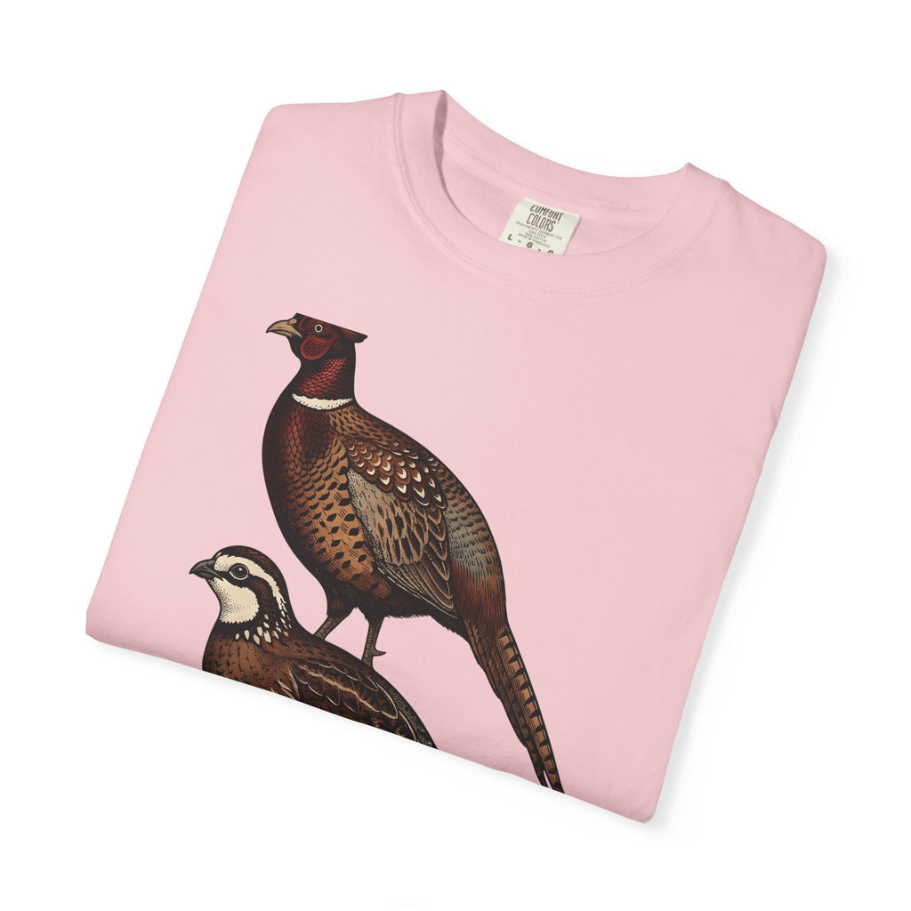 Hunting Game Birds Shirt Hunting Adventure Gift Women Cartoon Tee Upland Game T-Shirt Hunter Fan Wildlife Graphic Tshirt Ink Drawing Animal