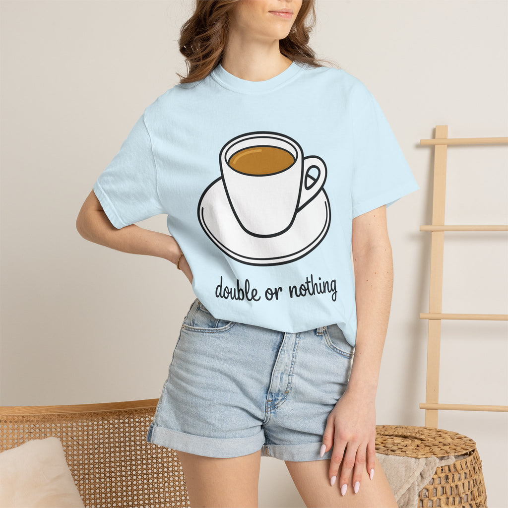 Espresso Cup Shirt Coffee Gourmet Gift Women Caricature Tee Coffee Mug T-Shirt Coffee Fan Cartoon Tshirt Gourmet Graphic Clean Tray Tshirt