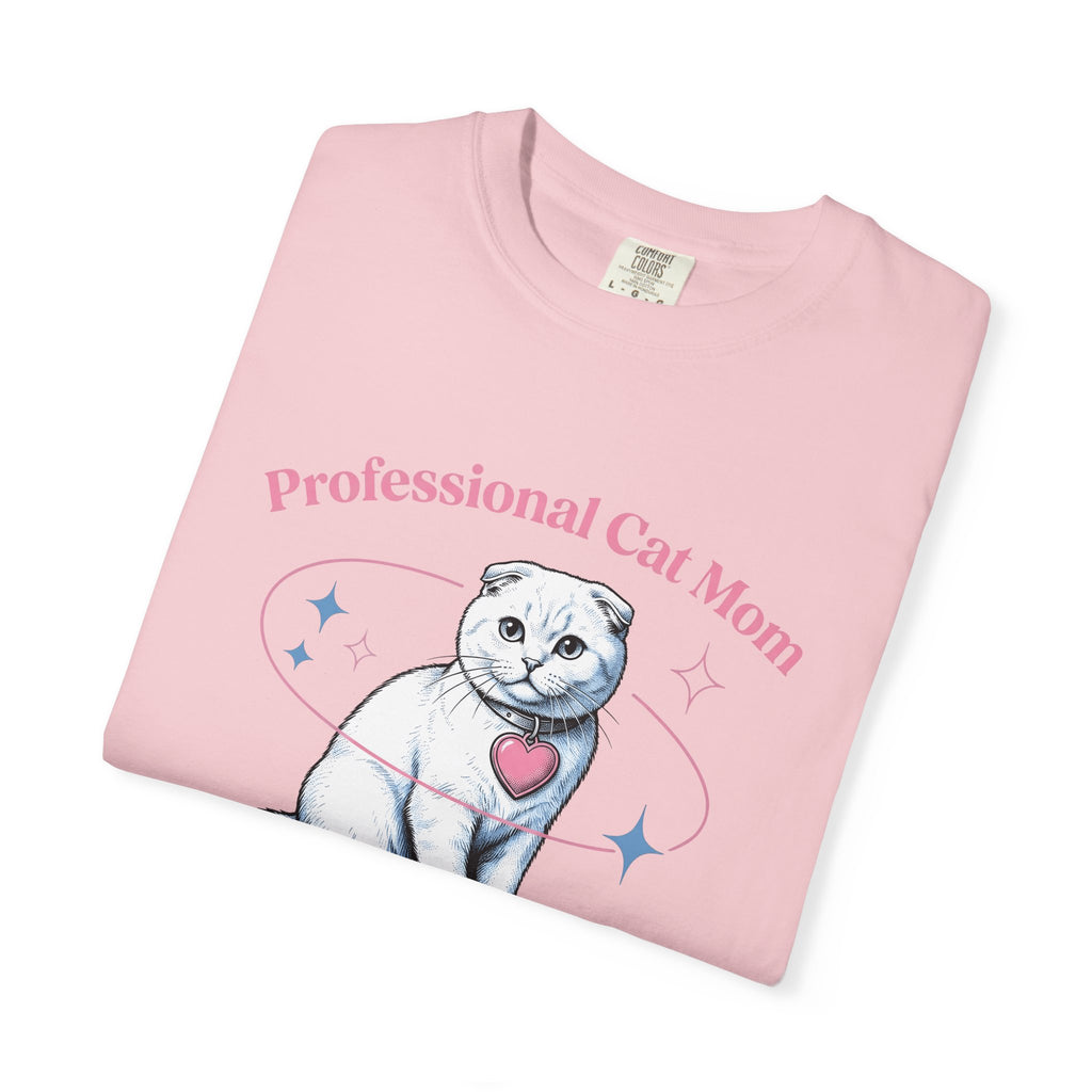 Scottish Fold Cat Shirt Cat Pet Gift Women Hand Drawn Tee Cat T-Shirt Cat Fan Feline Tshirt Pet Graphic Retro Heart Pendant Tshirt