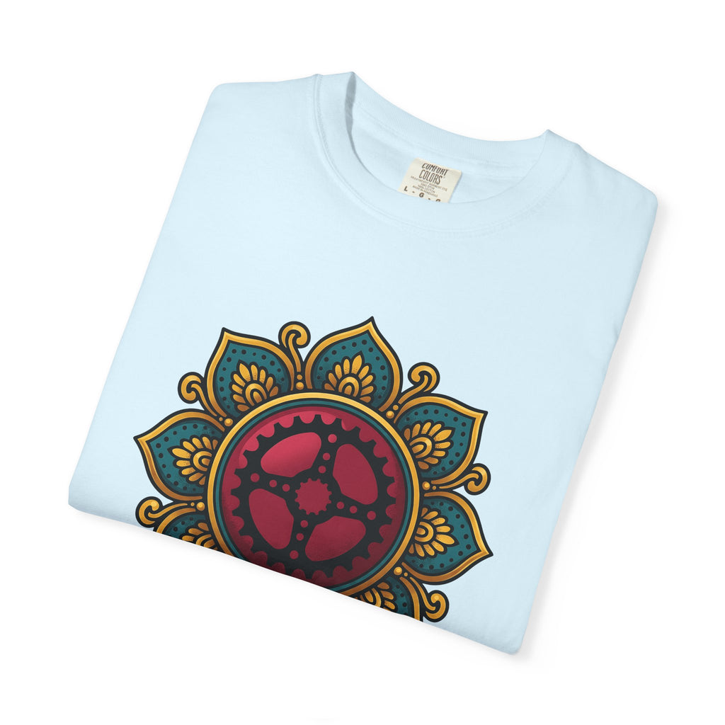 Bike Gear Mandala Shirt Sports Cycling Gift Women Boho Tee Bicycle T-Shirt Athlete Enthusiast Hippie Tshirt Biking Graphic Vintage Floral