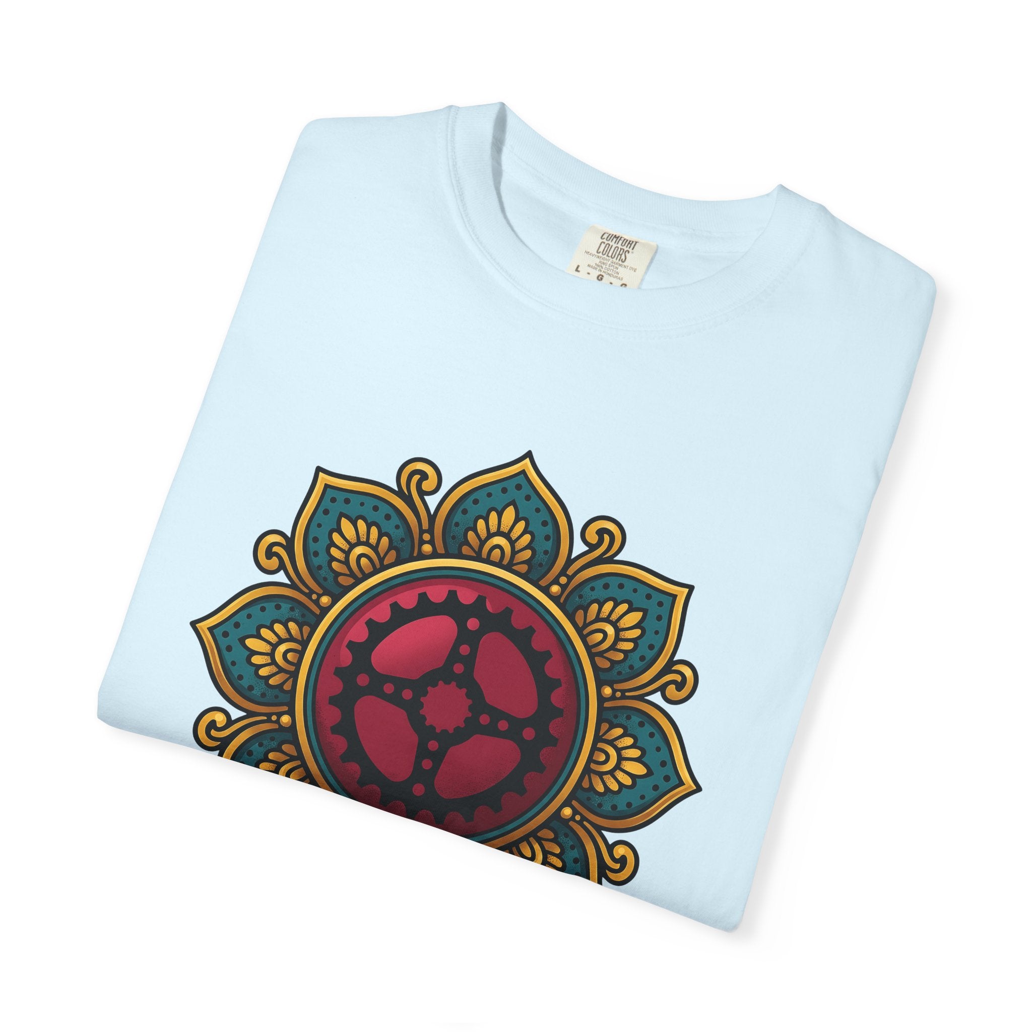 Bike Gear Mandala Shirt Sports Cycling Gift Women Boho Tee Bicycle T-Shirt Athlete Enthusiast Hippie Tshirt Biking Graphic Vintage Floral