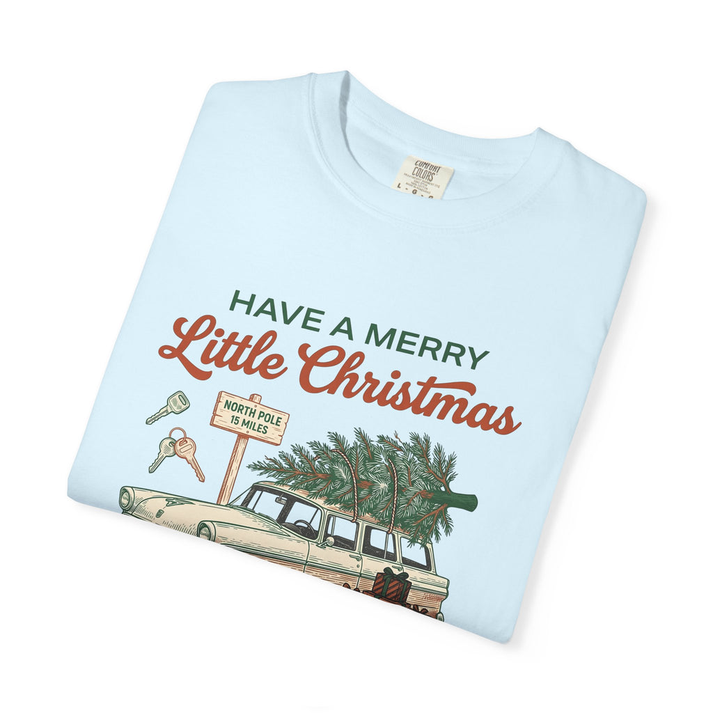 Vintage Car Shirt Christmas Holiday Gift Women Hand Drawn Tee Classic Car T-Shirt Christmas Fan Illustrated Tshirt Seasonal Graphic Retro
