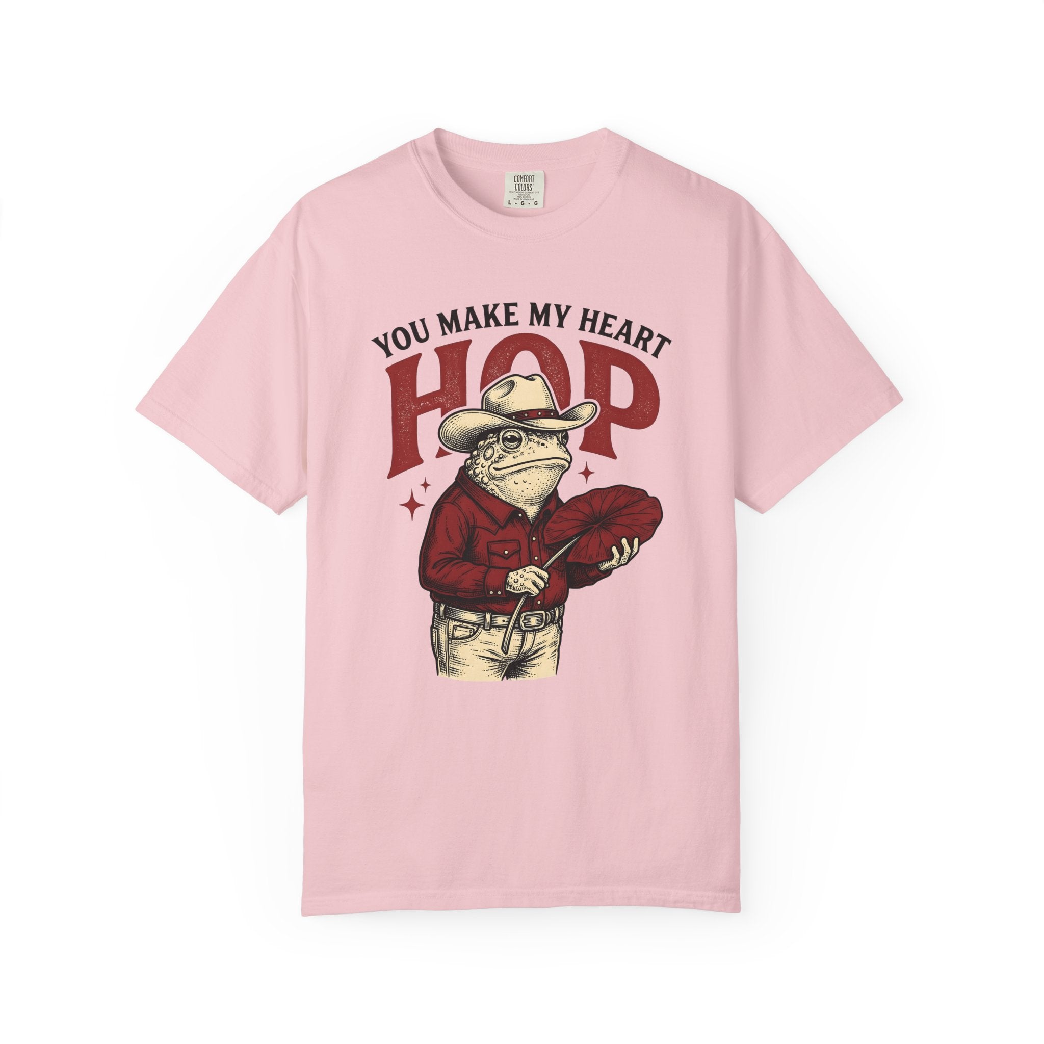 Cowboy Amphibian Shirt St. Valentine's Day Nature Gift Women Old Fashioned Tee Frog T-Shirt Valentine Fan Retro Tshirt Environmental Graphic