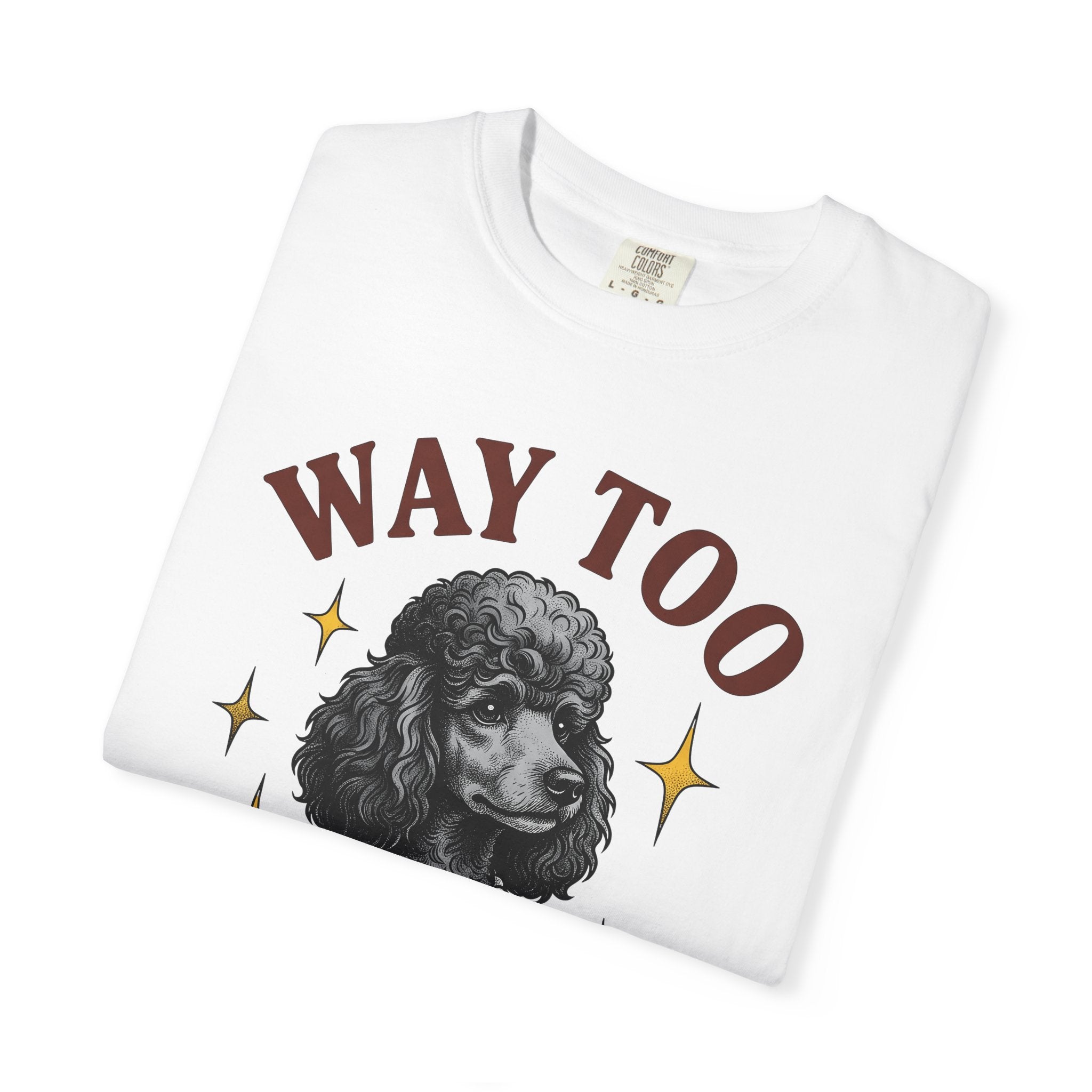 Poodle Pet Shirt Dog Apparel Gift Women Rustic Tee Dog T-Shirt Dog Fan Vintage Tshirt Clothing Graphic Ink Drawing Pearl Necklace Tshirt