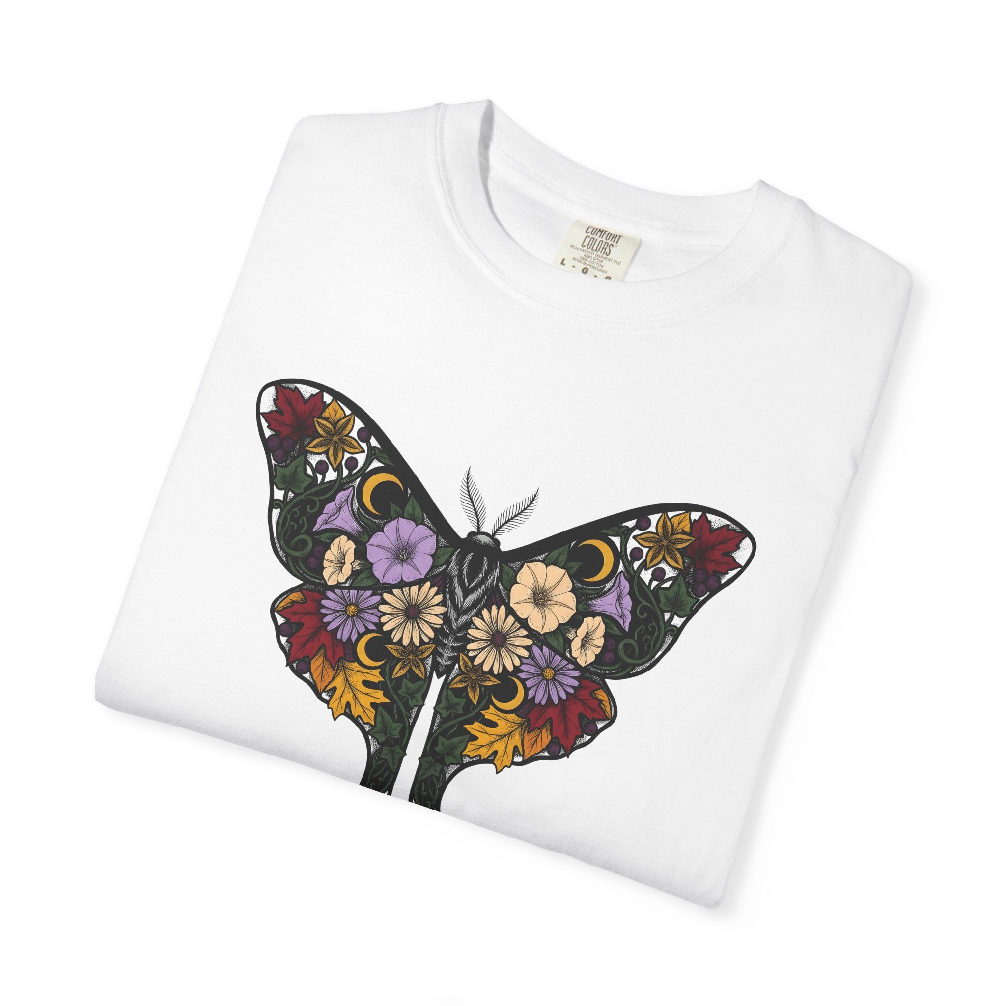 Butterfly Flower Shirt Nature Plants Gift Women Floral Tee Butterfly T-Shirt Outdoors Enthusiast Botanical Tshirt Floral Graphic Retro