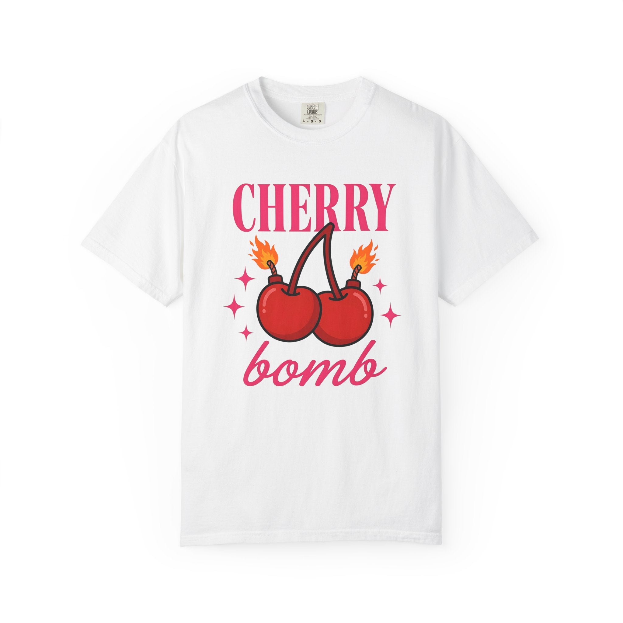 Cherry Bomb Illustration Shirt St Valentine's Day Partners Gift Women Comic Tee Cherry Bomb T-Shirt Valentine Fan Comic Tshirt Couples