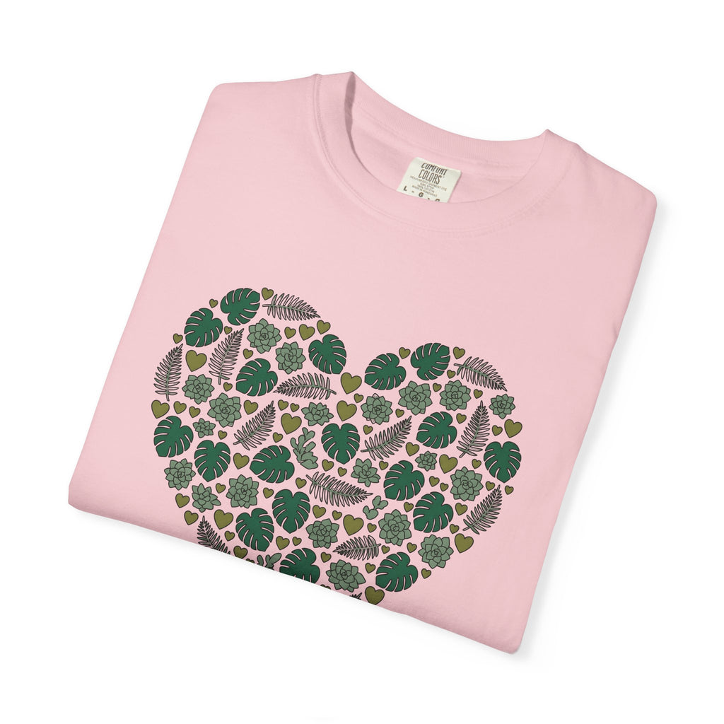 Heart Shape Shirt Valentines Day Plant Gift Women Botanical Tee Heart T-Shirt Valentine Fan Floral Tshirt Plant Graphic Minimalist Monstera