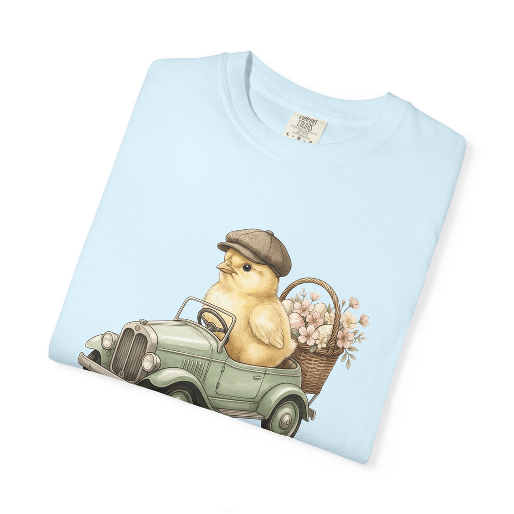 Chicken Truck Shirt Easter Pet Gift Women Playful Tee Food Truck T-Shirt Easter Fan Vintage Tshirt Animal Graphic Retro Floral Basket Tshirt