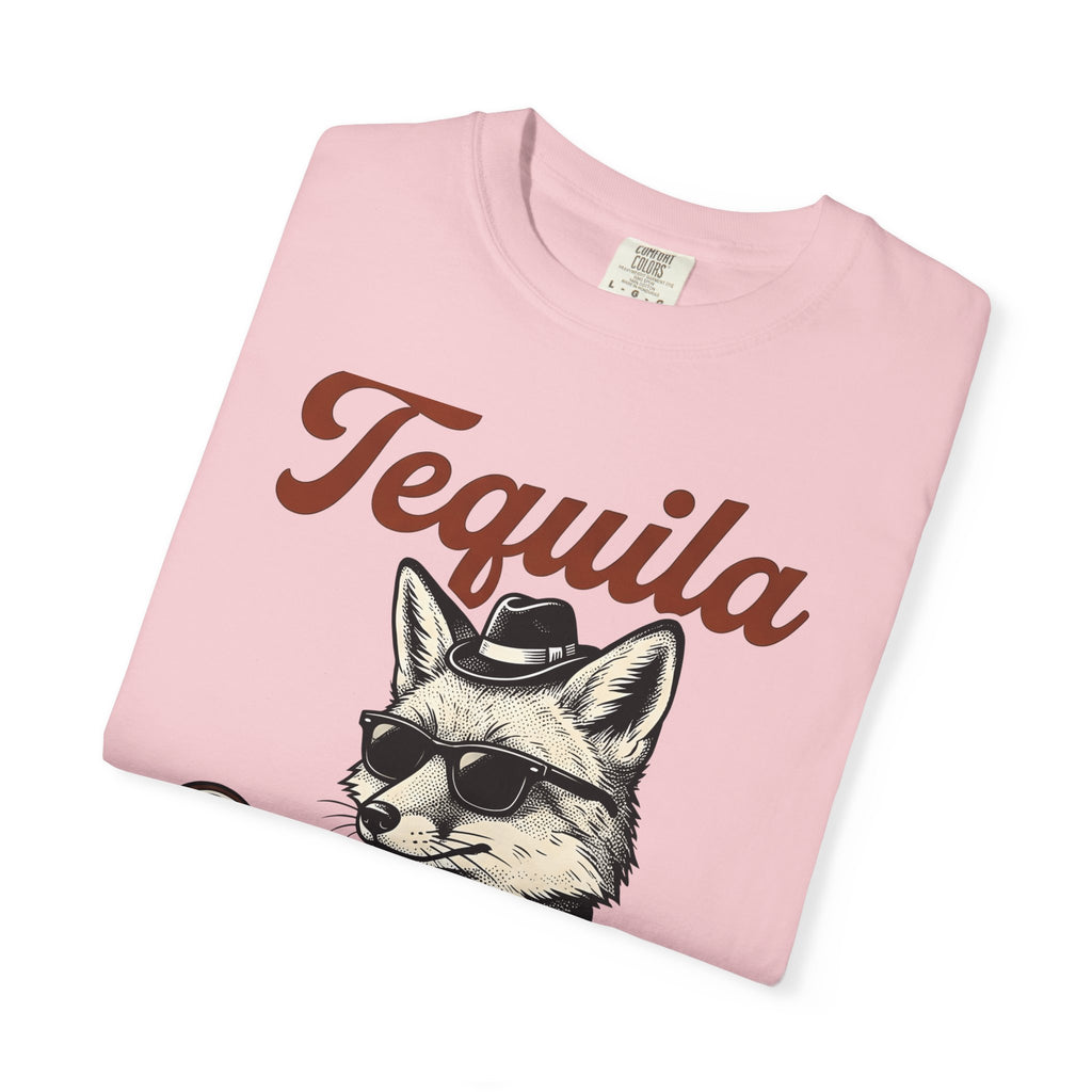 Fox Drink Shirt Tequila Wildlife Gift Women Retro Tee Fox T-Shirt Liquor Fan Vintage Tshirt Animal Graphic Sketch Shades Tshirt
