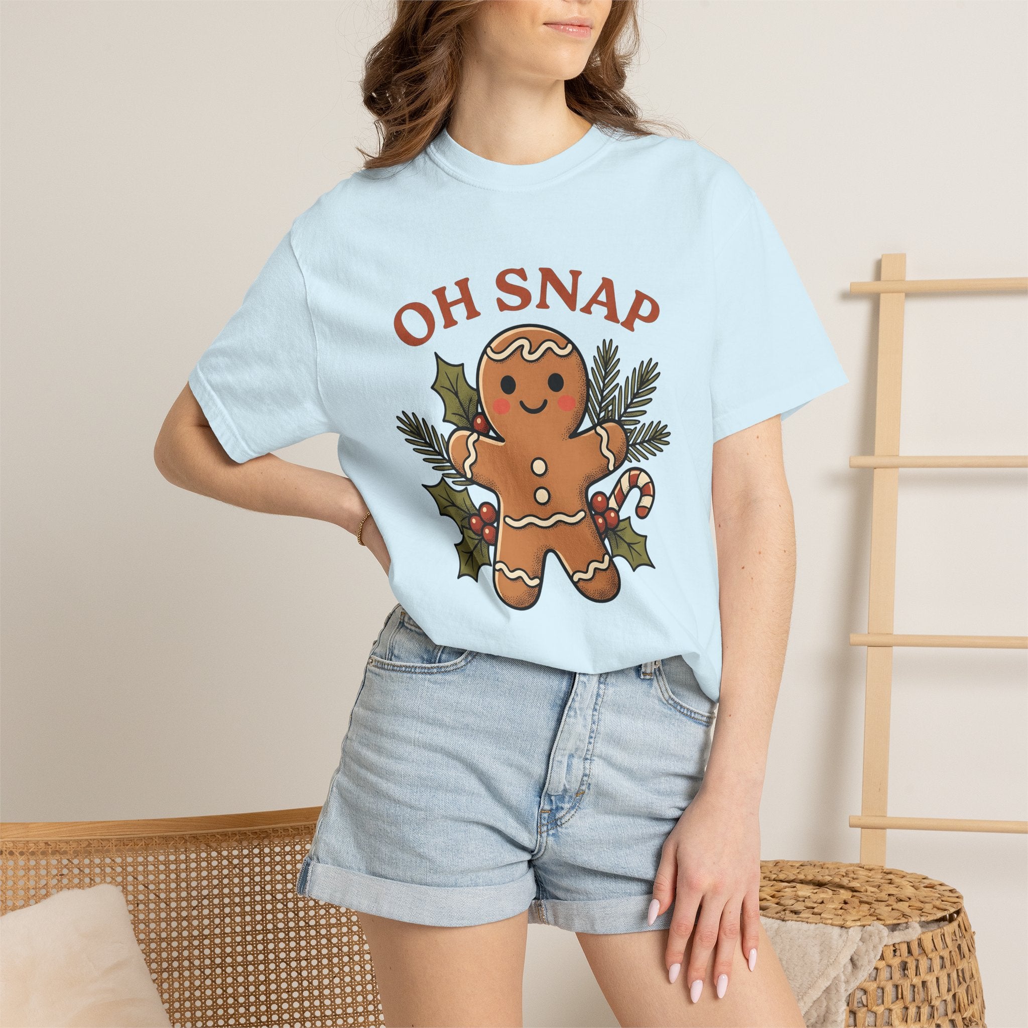 Gingerbread Treat Shirt Holiday Seasonal Gift Women Playful Tee Cookie T-Shirt Christmas Fan Cookie Art Tshirt Winter Graphic Classic Wreath