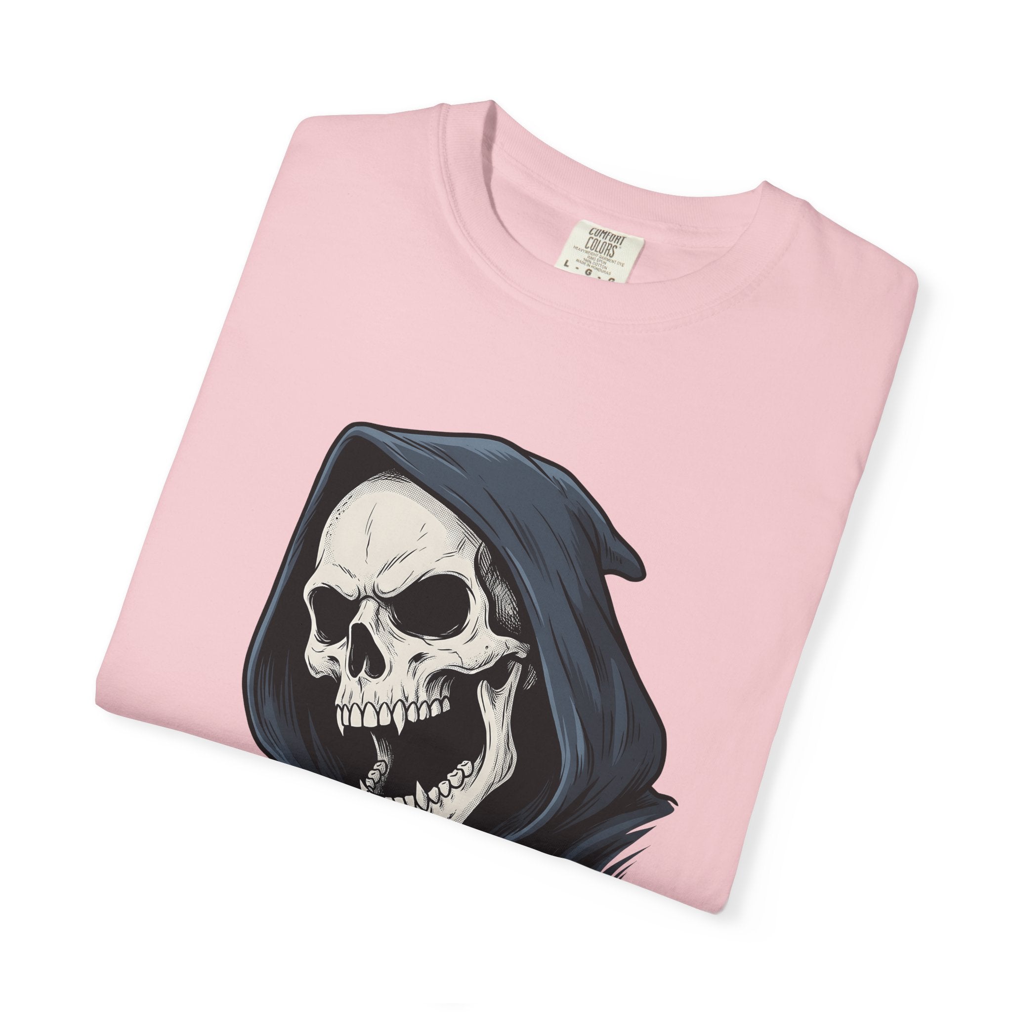 Grim Reaper Shirt Halloween Spooky Gift Women Tattoo Style Tee Death Harvester T-Shirt Horror Fan Dark Art Tshirt Creepy Graphic Gothic