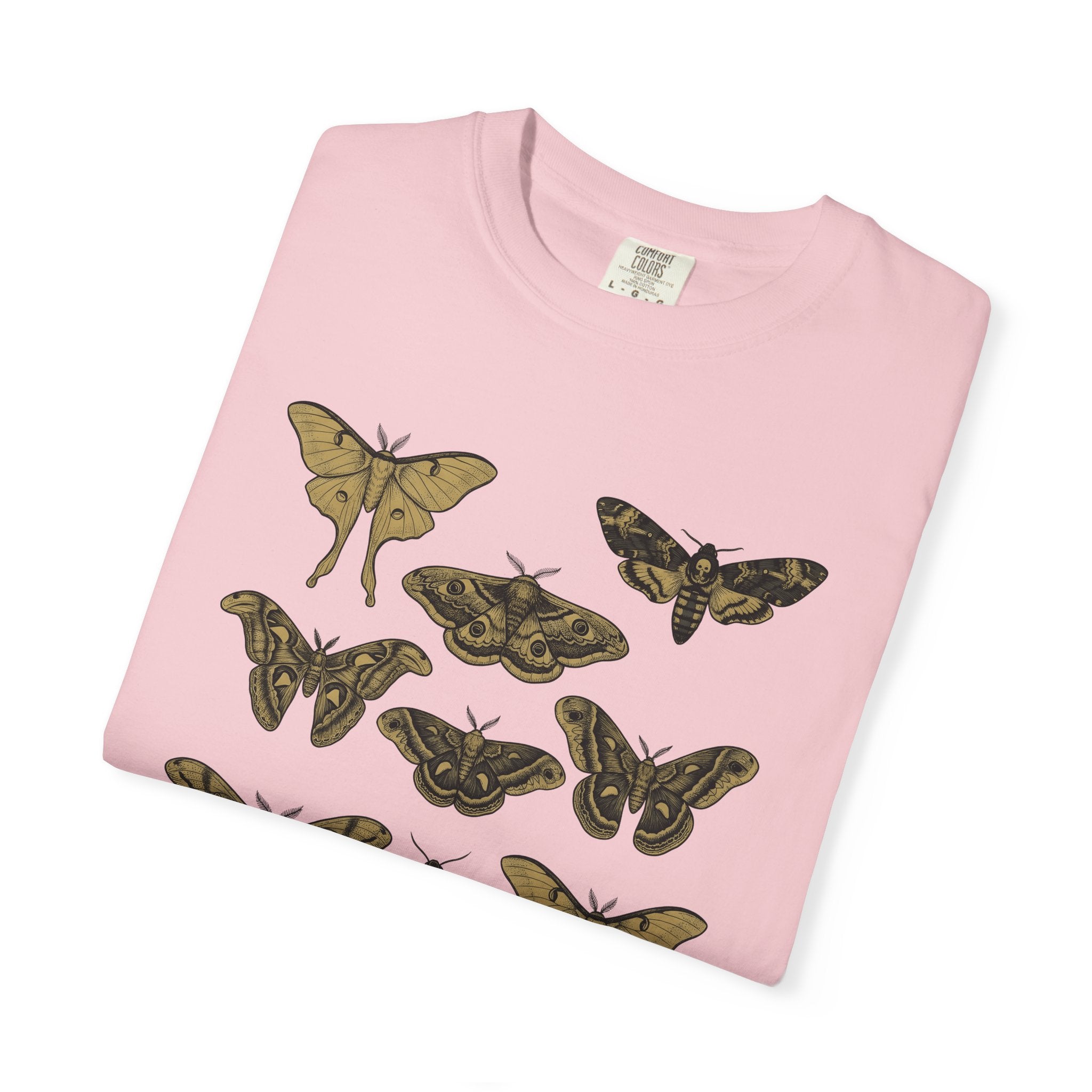 Moth Design Shirt Animals Environment Gift Women Sketch Tee Moth T-Shirt Wildlife Fan Insect Tshirt Eco Graphic Cartoon Butterfly Tshirt