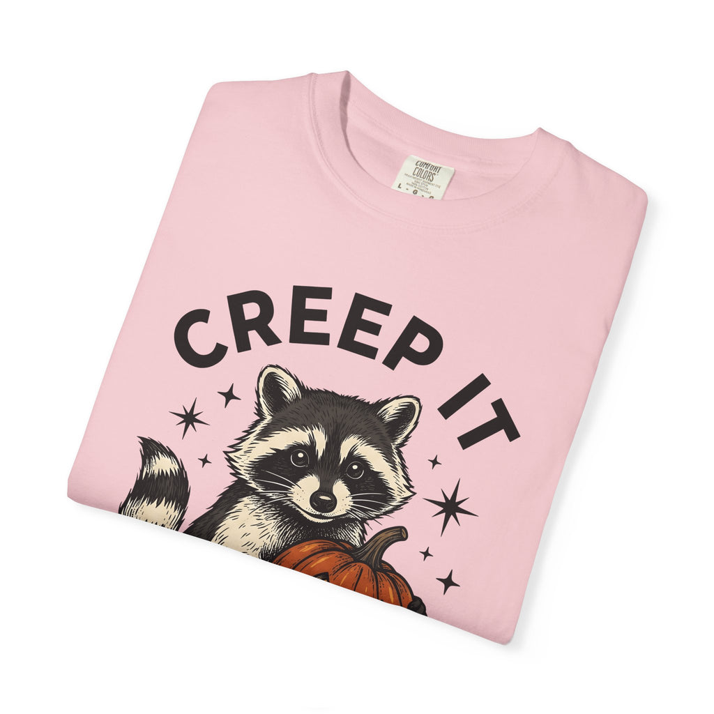 Raccoon Jack-O'-Lantern Shirt Halloween Wildlife Gift Women Retro Tee Pumpkin T-Shirt Halloween Fan Vintage Tshirt Animal Graphic Sketch