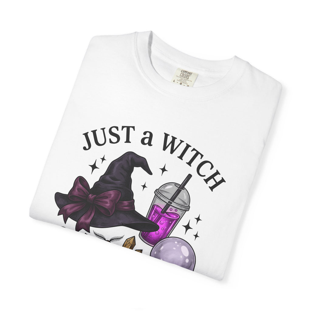 Wizard Hat Shirt Autumn Fall Gift Women Spooky Tee Sorcerer Hat T-Shirt Halloween Fan Creepy Tshirt Autumnal Graphic Retro Butterfly Tshirt