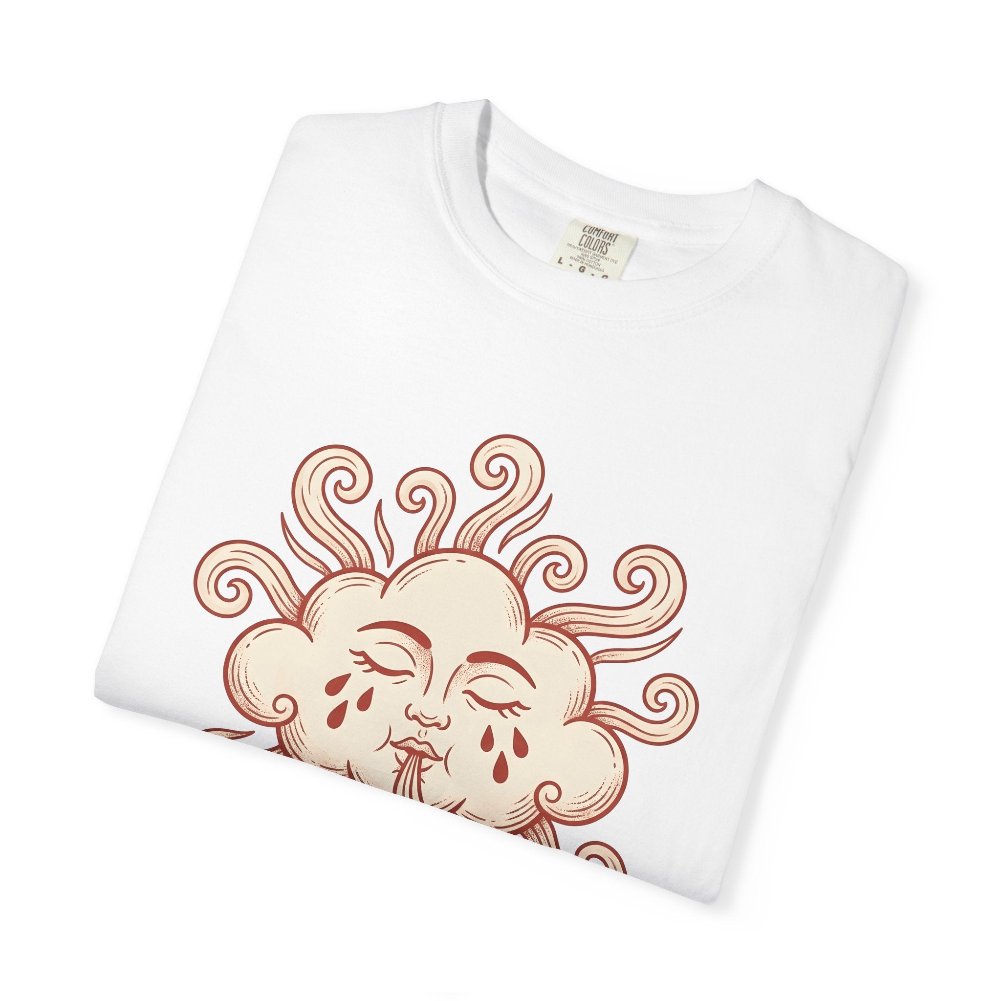 Solar Cloud Face Shirt Celestial Star Charts Gift Women Ethnic Tee Sun Face T-Shirt Galaxy Fan Cosmic Tshirt Astrology Graphic Classic