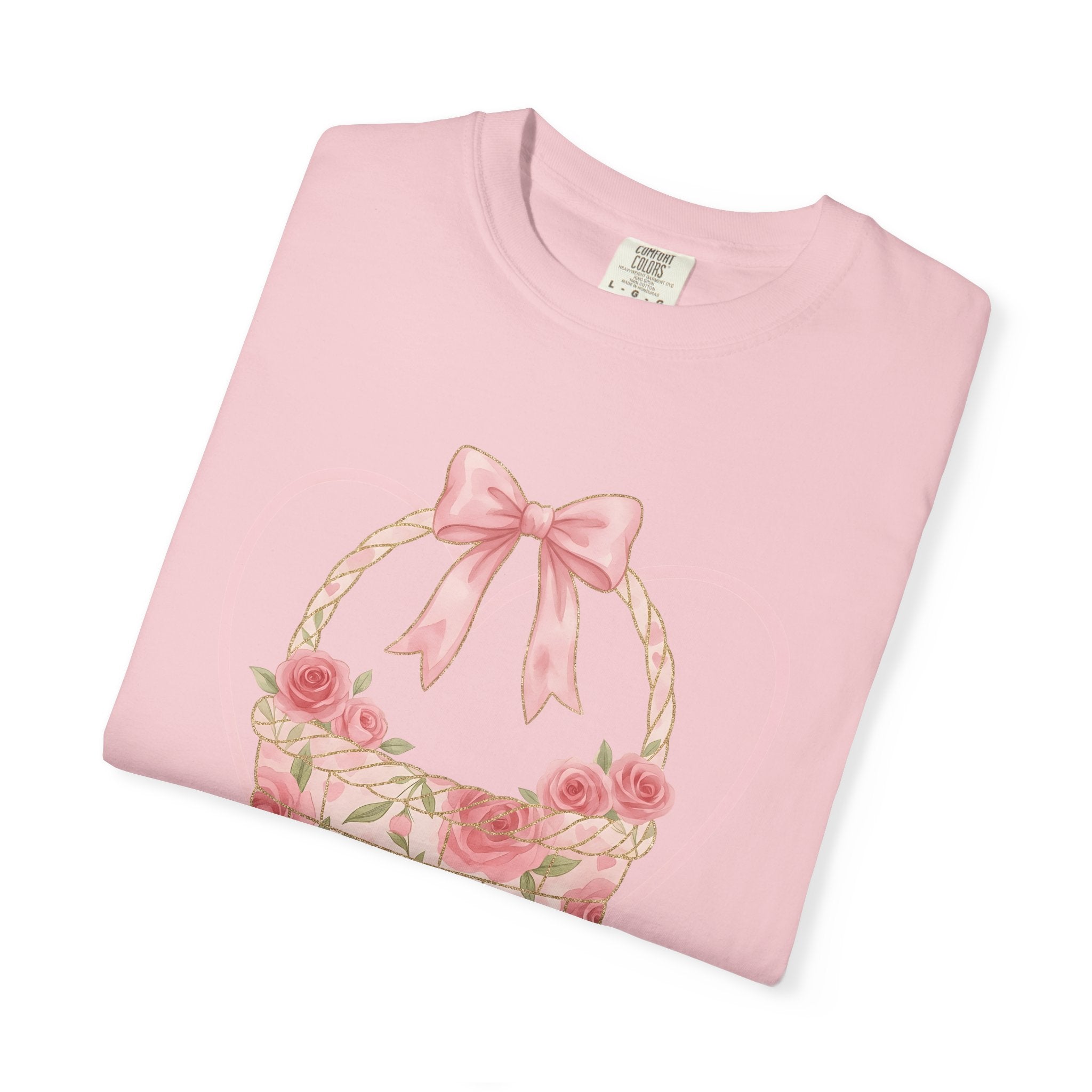 Flower Cluster Shirt Easter Bloom Gift Women Painterly Tee Bouquet T-Shirt Easter Fan Floral Tshirt Blossom Graphic Classic Pink Tie Tshirt