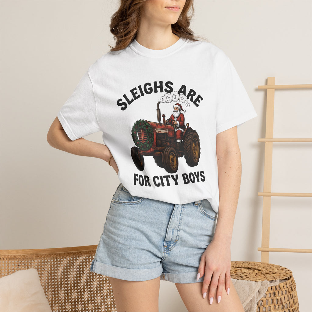 Santa Tractor Shirt Christmas Farming Gift Women Vintage Tee Christmas Tree Tractor T-Shirt Holiday Fan Retro Tshirt Agricultural Graphic