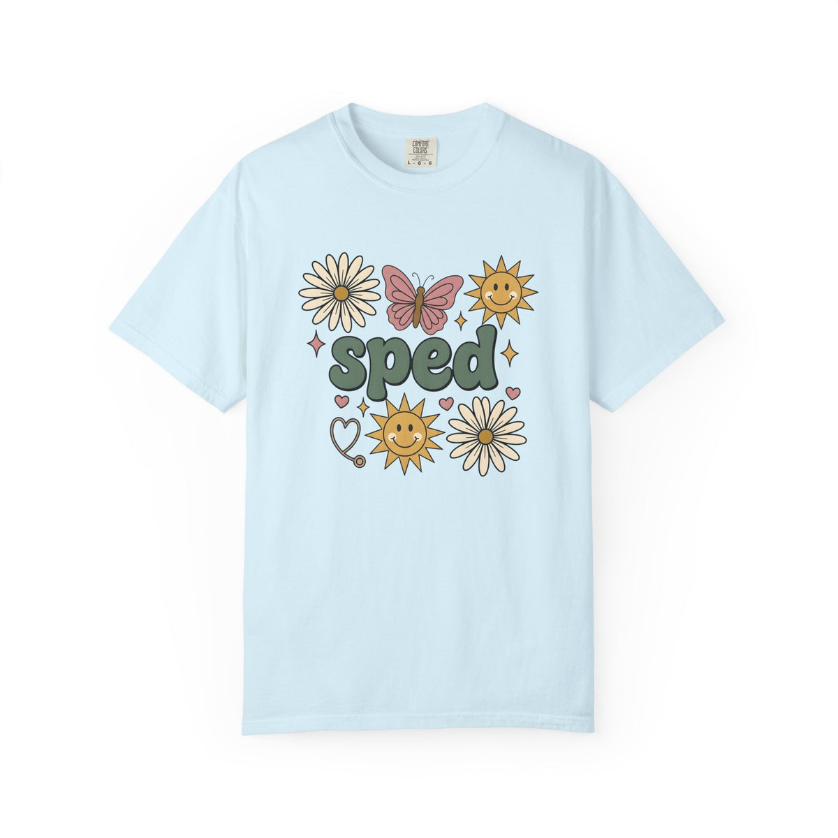 Sunflower Daisy Butterfly Shirt Teachers Floral Unisex Gift Boho Tee Flower