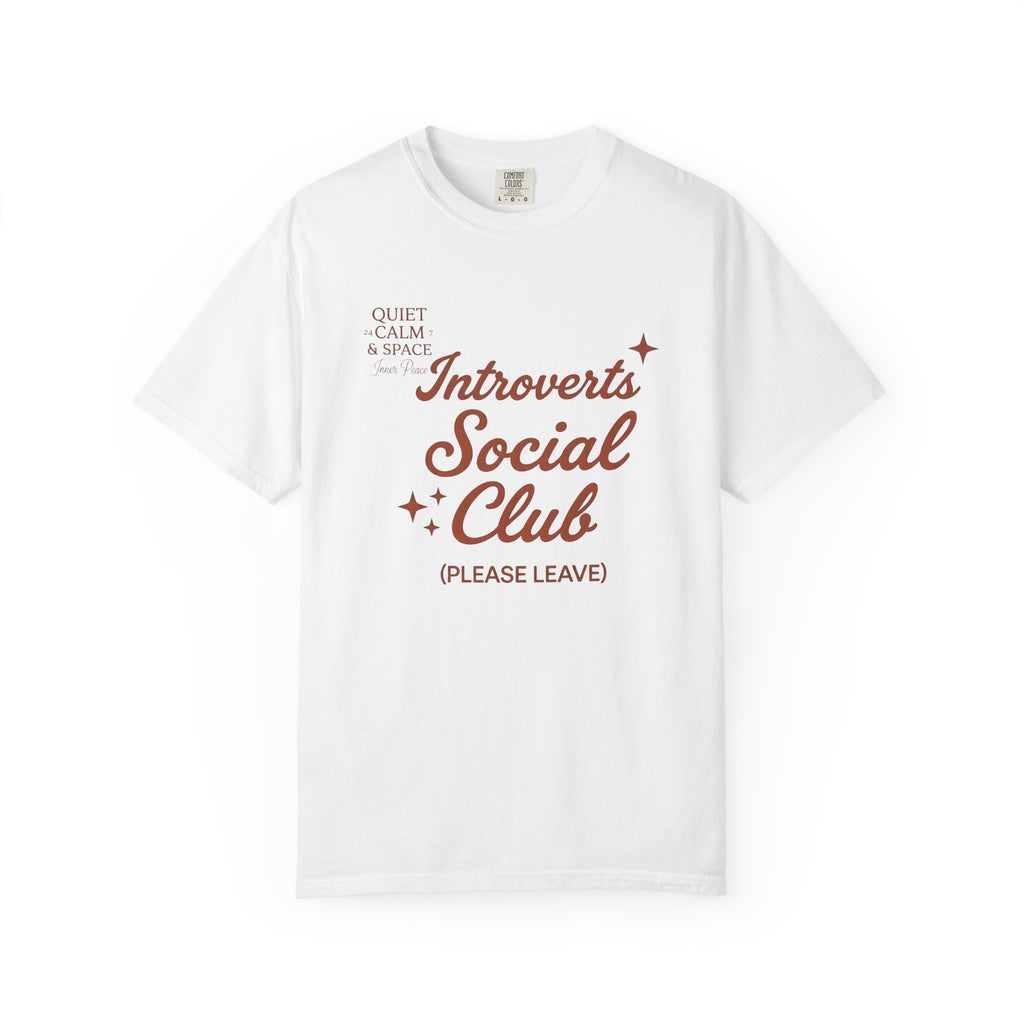 Vintage Lettering Shirt Introvert Joke Gift Women Rustic Tee Typography T-Shirt Introvert Fan Distressed Tshirt Pun Graphic Simple Sparkles