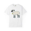 Lamb Shirt Easter Critter Gift Women Line Art Tee Sheep T-Shirt Spring Fan Illustration Graphic Tshirt Cartoon Bell Charm Tshirt
