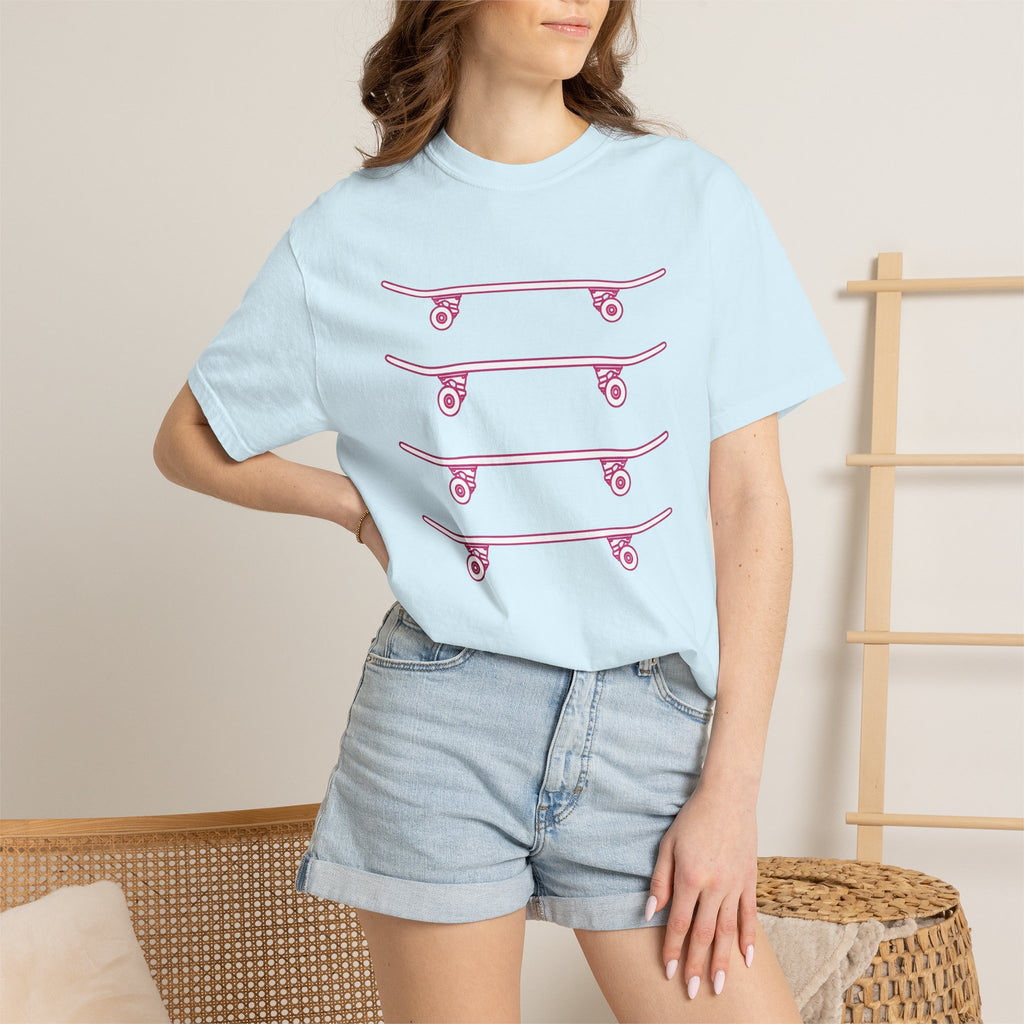 Skateboard Design Shirt Skateboarding Urban Gift Women Simple Tee Skateboard T-Shirt Skater Enthusiast Minimalist Tshirt Streetwear Graphic