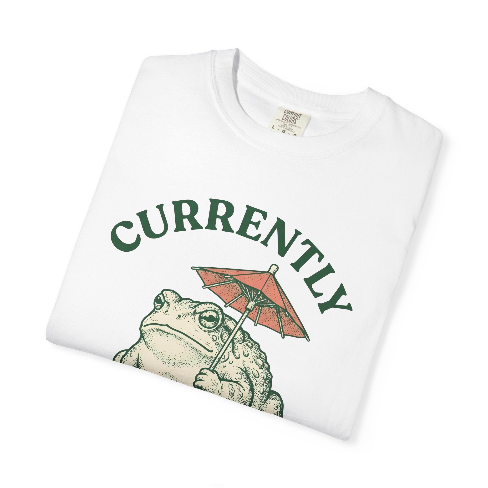 Frog Umbrella Shirt Funny Wildlife Gift Women Retro Tee Toad T-Shirt Comedy Fan Amphibian Graphic Sketch Umbrella Tshirt