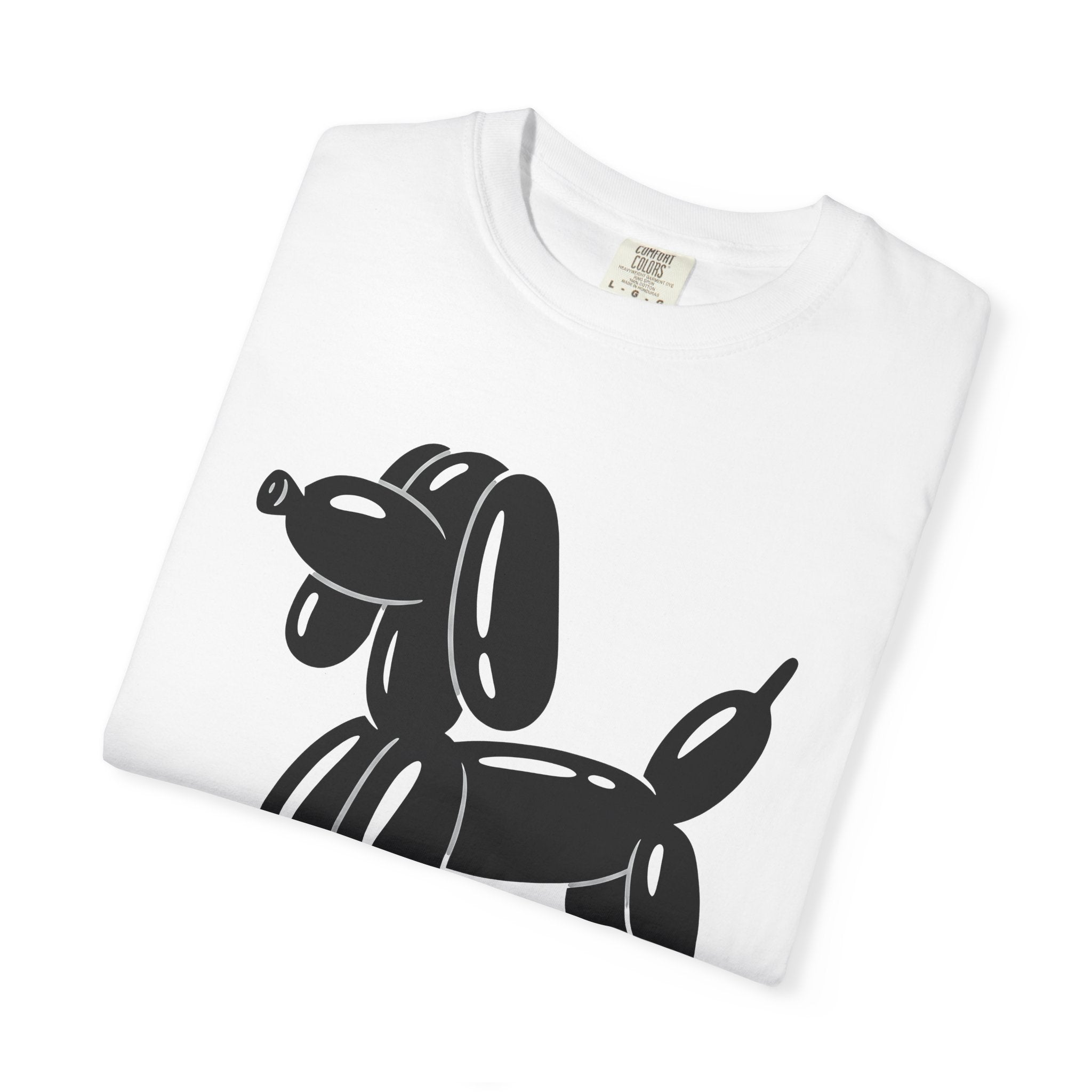 Balloon Puppy Shirt Cute Pets Gift Women Simple Tee Dog T-Shirt Adorable Fan Puppy Tshirt Animal Graphic Illustration Doggy Graphic Comic
