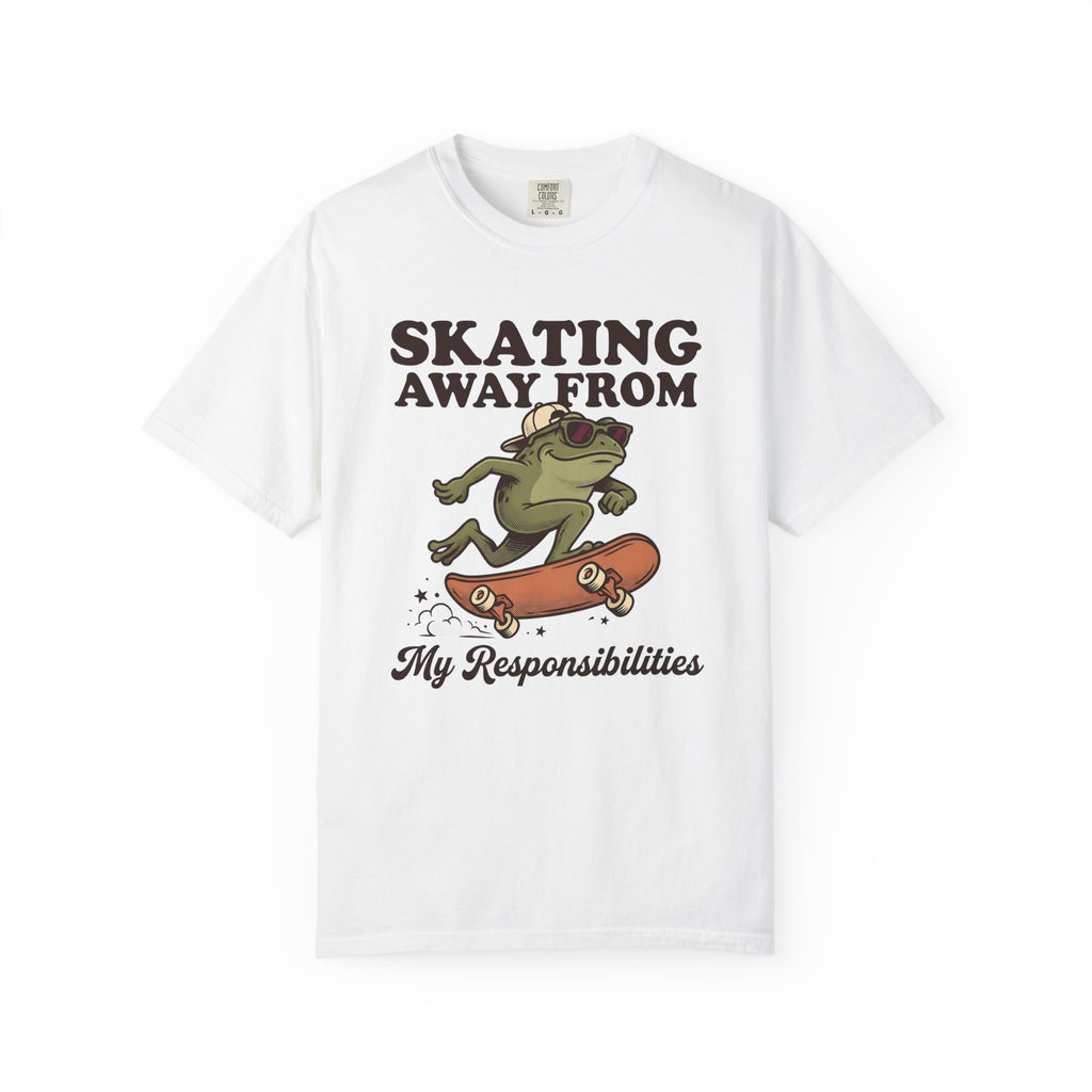 Frog Skater Shirt Funny Pet Gift Women Graphic Tee Toad T-Shirt Humor Fan Cartoon Tshirt Animal Graphic Old School Cool Glasses Tshirt